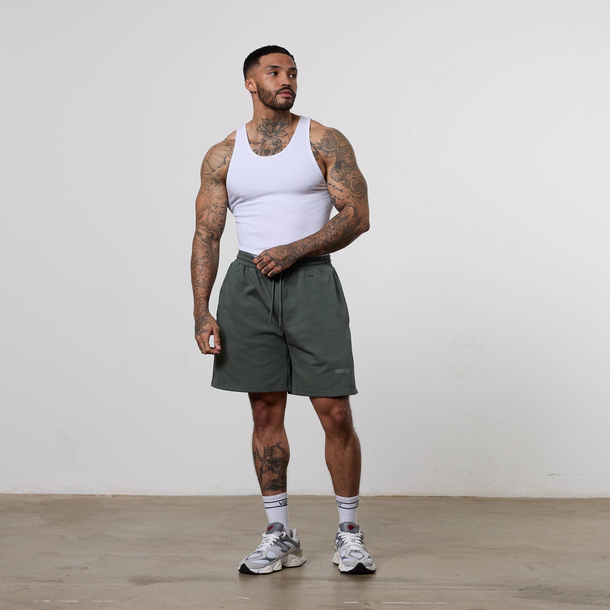 Vanquish Essential Forest Green Oversized Heavyweight Shorts