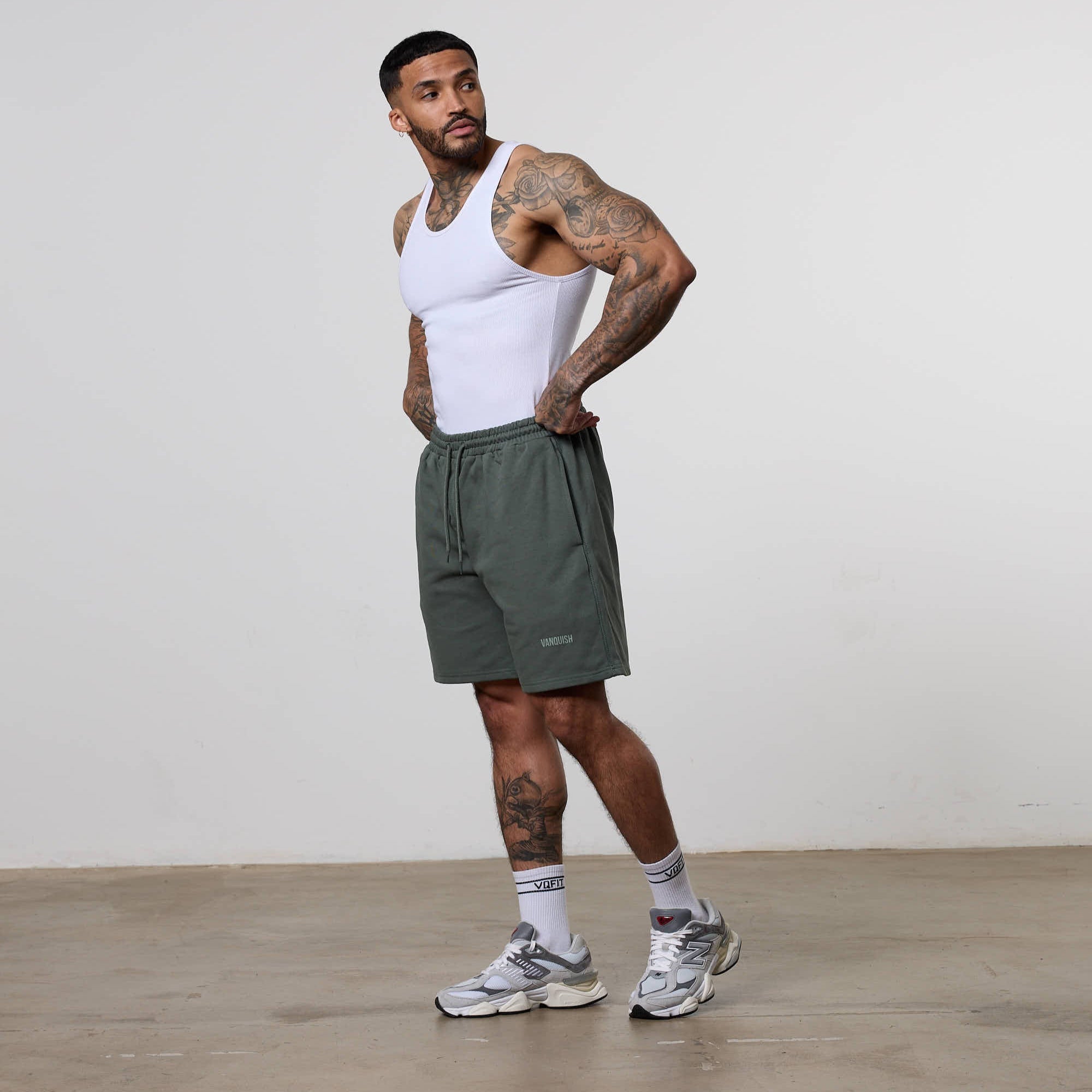 Vanquish Essential Forest Green Oversized Heavyweight Shorts