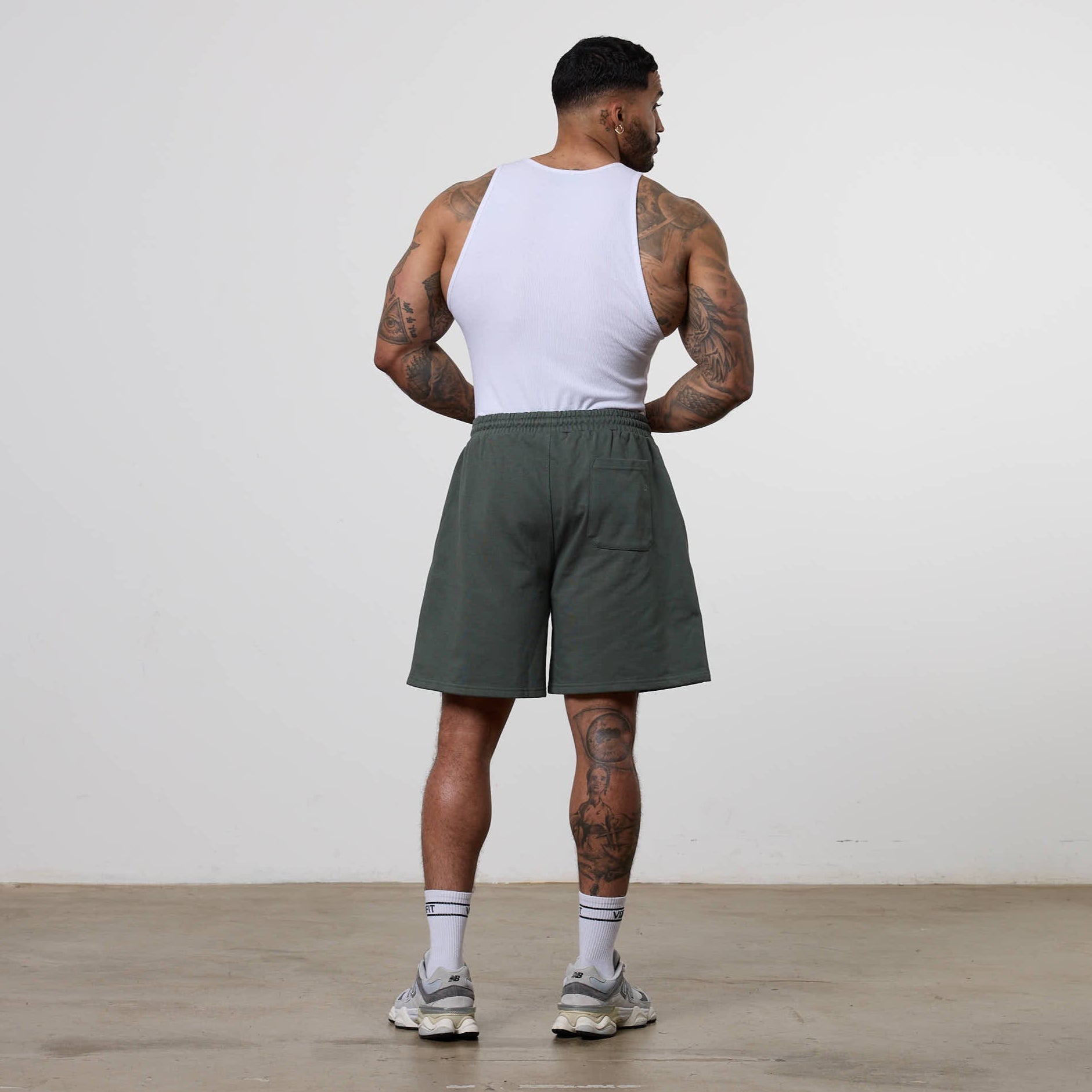 Vanquish Essential Forest Green Oversized Heavyweight Shorts