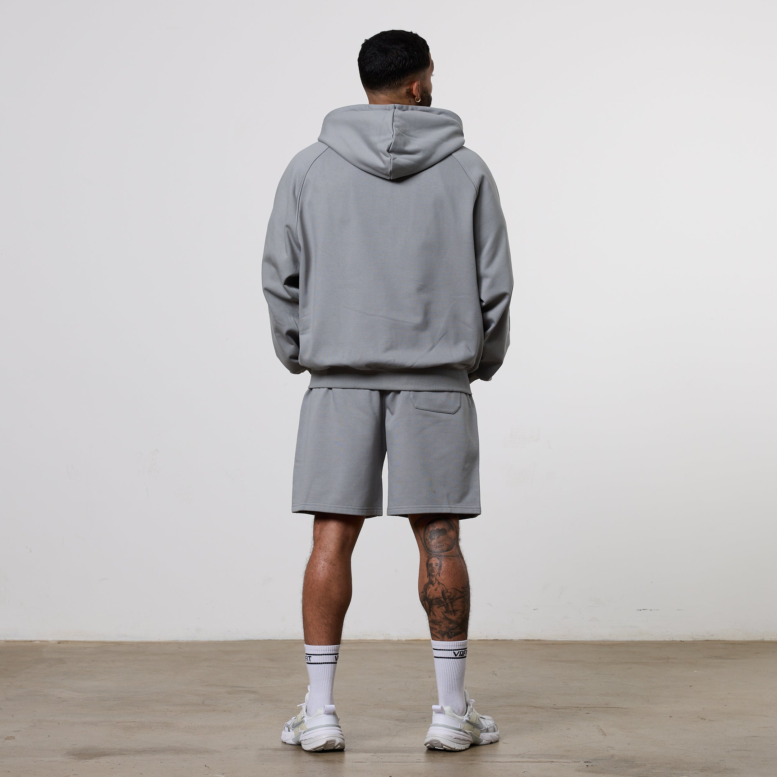 Vanquish Essential Steel Grey Oversized Boxy Hoodie