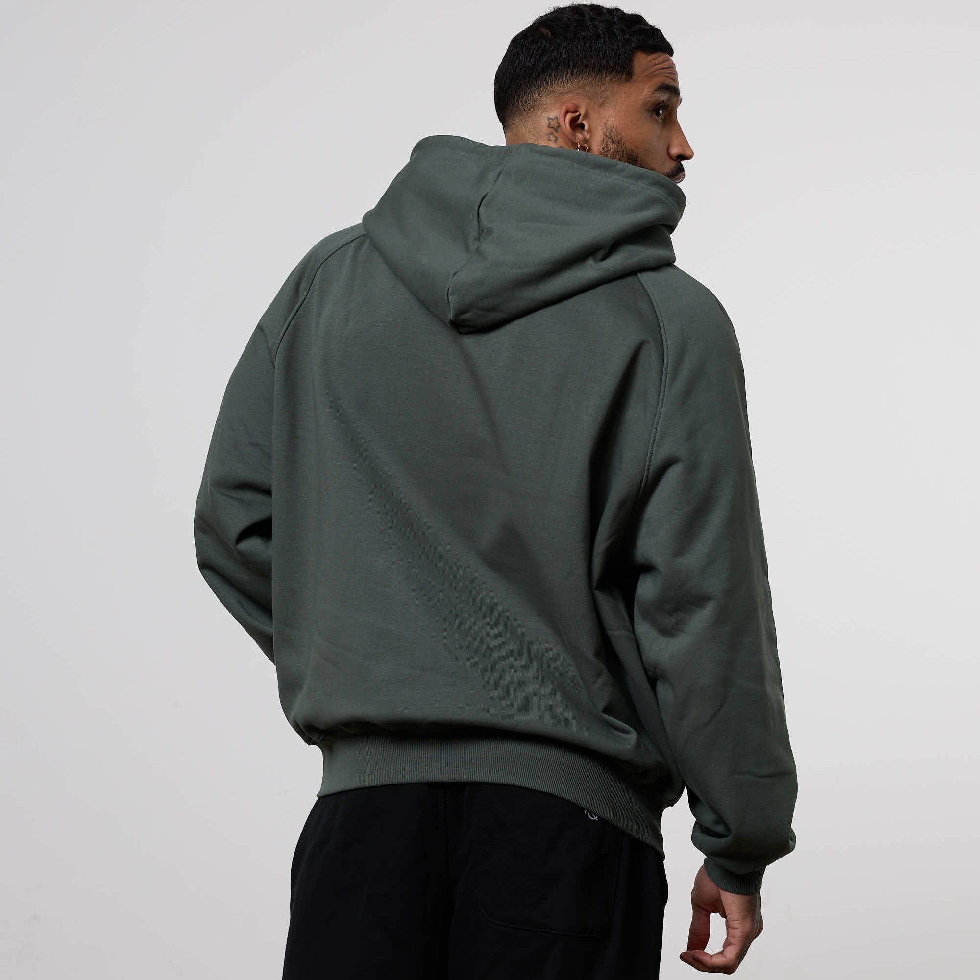 Vanquish Essential Forest Green Oversized Boxy Hoodie
