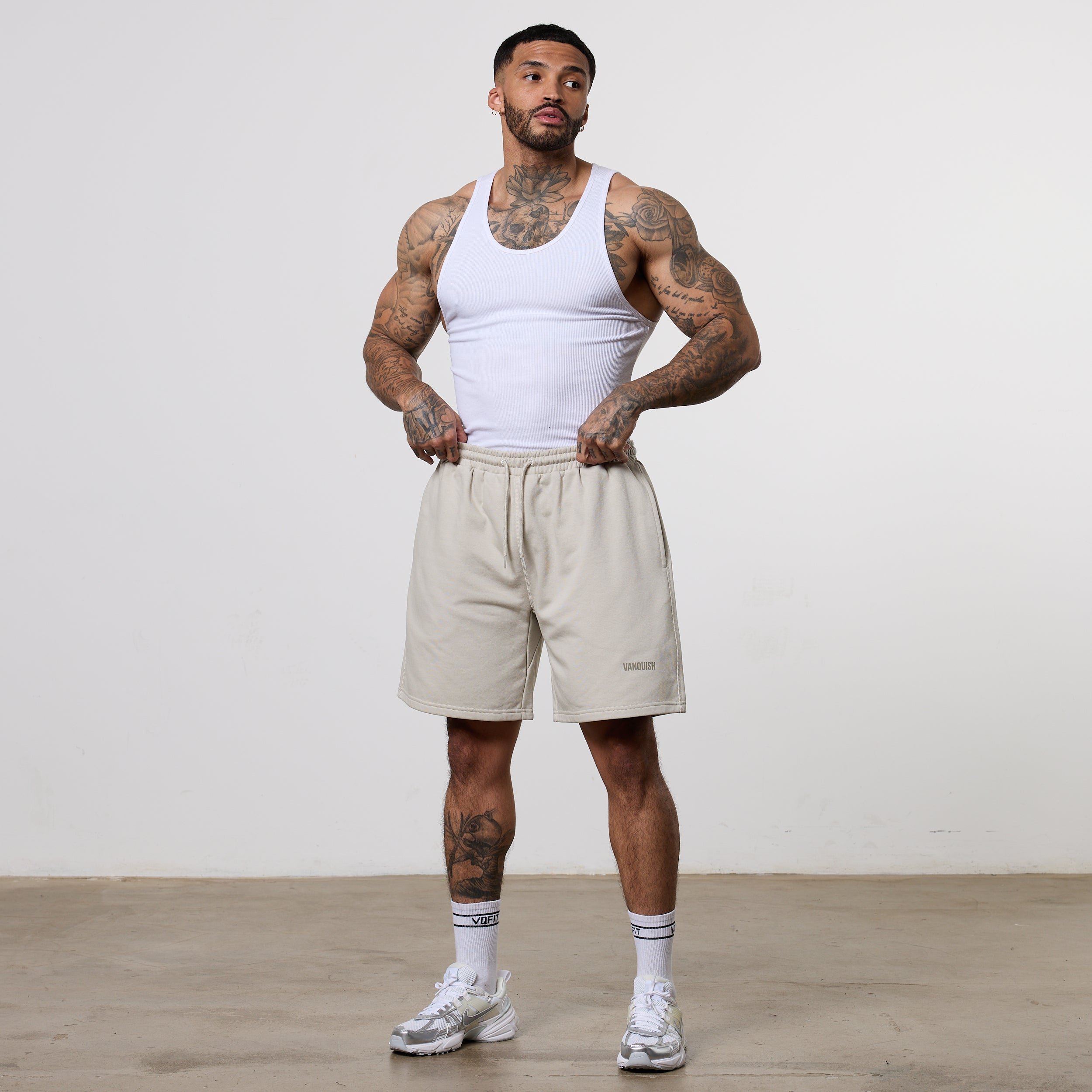 Vanquish Essential Stone Oversized Heavyweight Shorts
