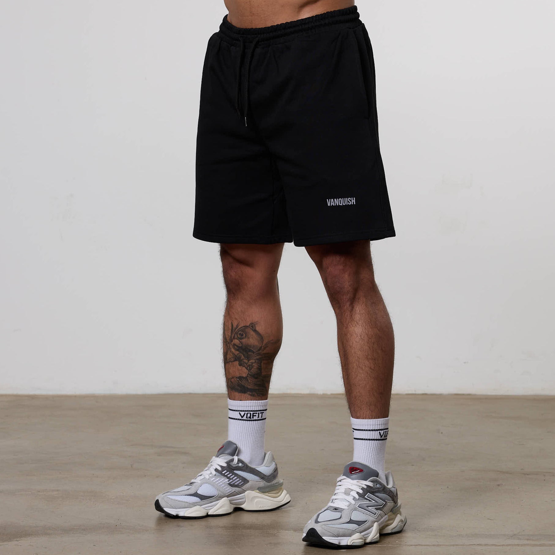 Vanquish Essential Black Oversized Heavyweight Shorts