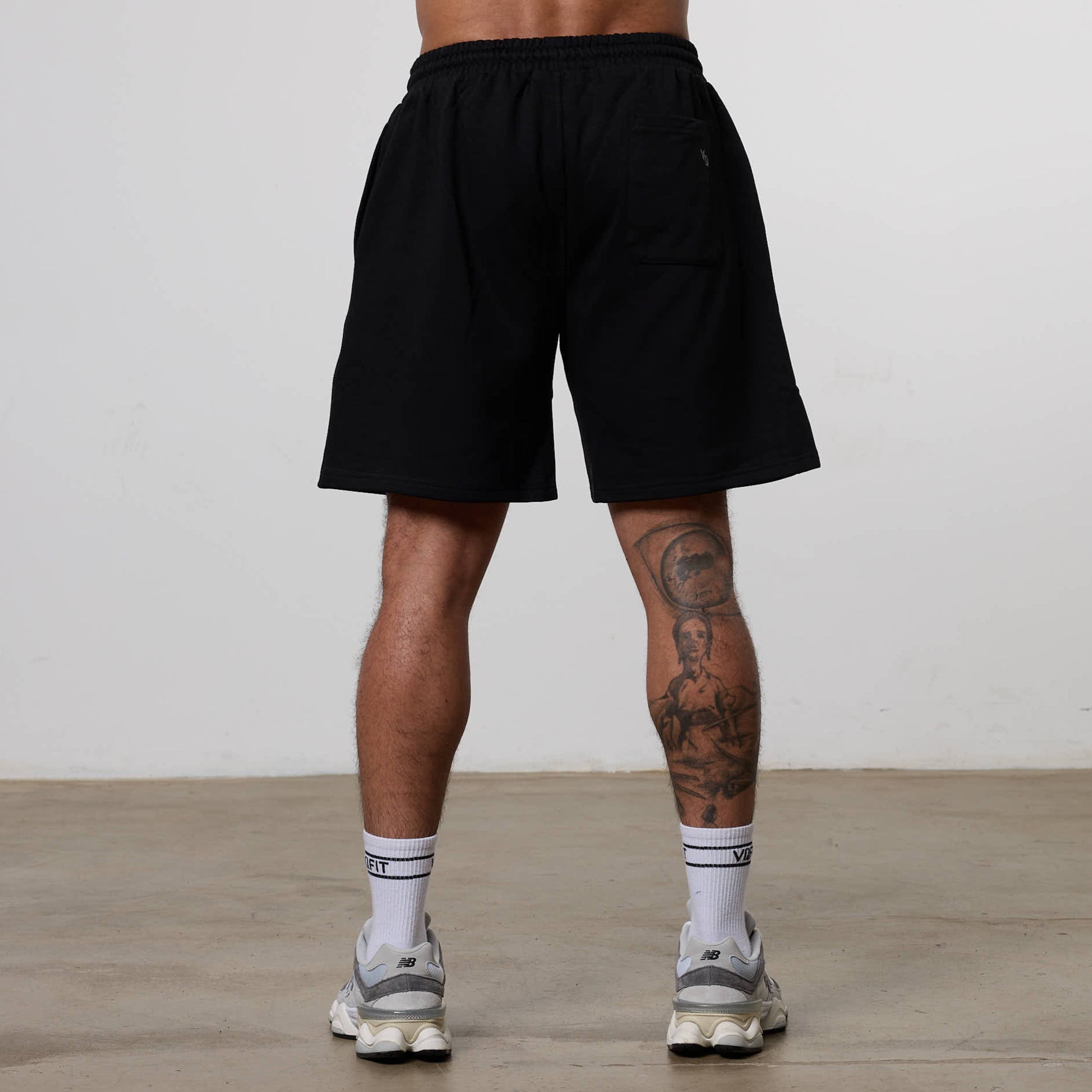 Vanquish Essential Black Oversized Heavyweight Shorts