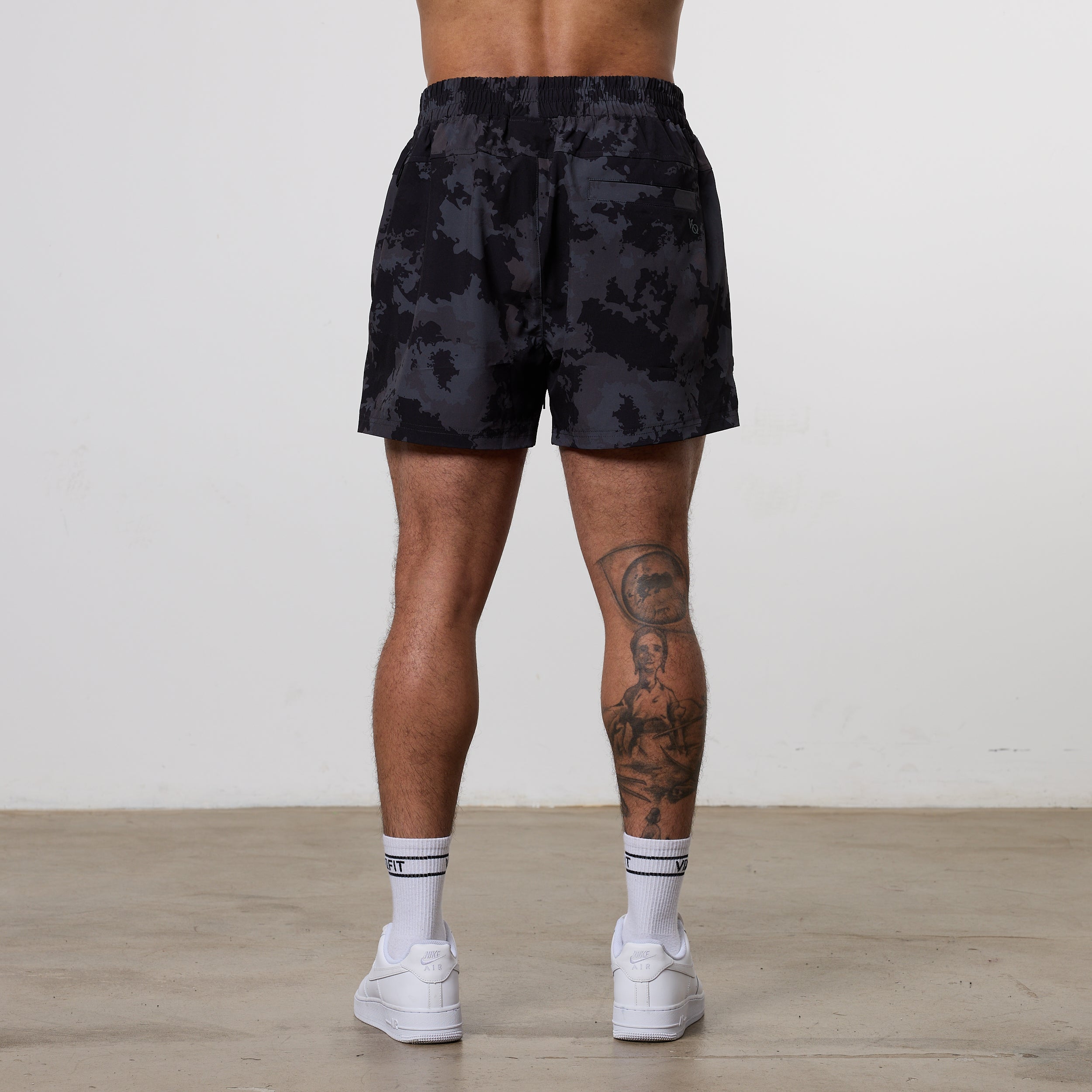 Vanquish Utility Black Camo 4" Shorts