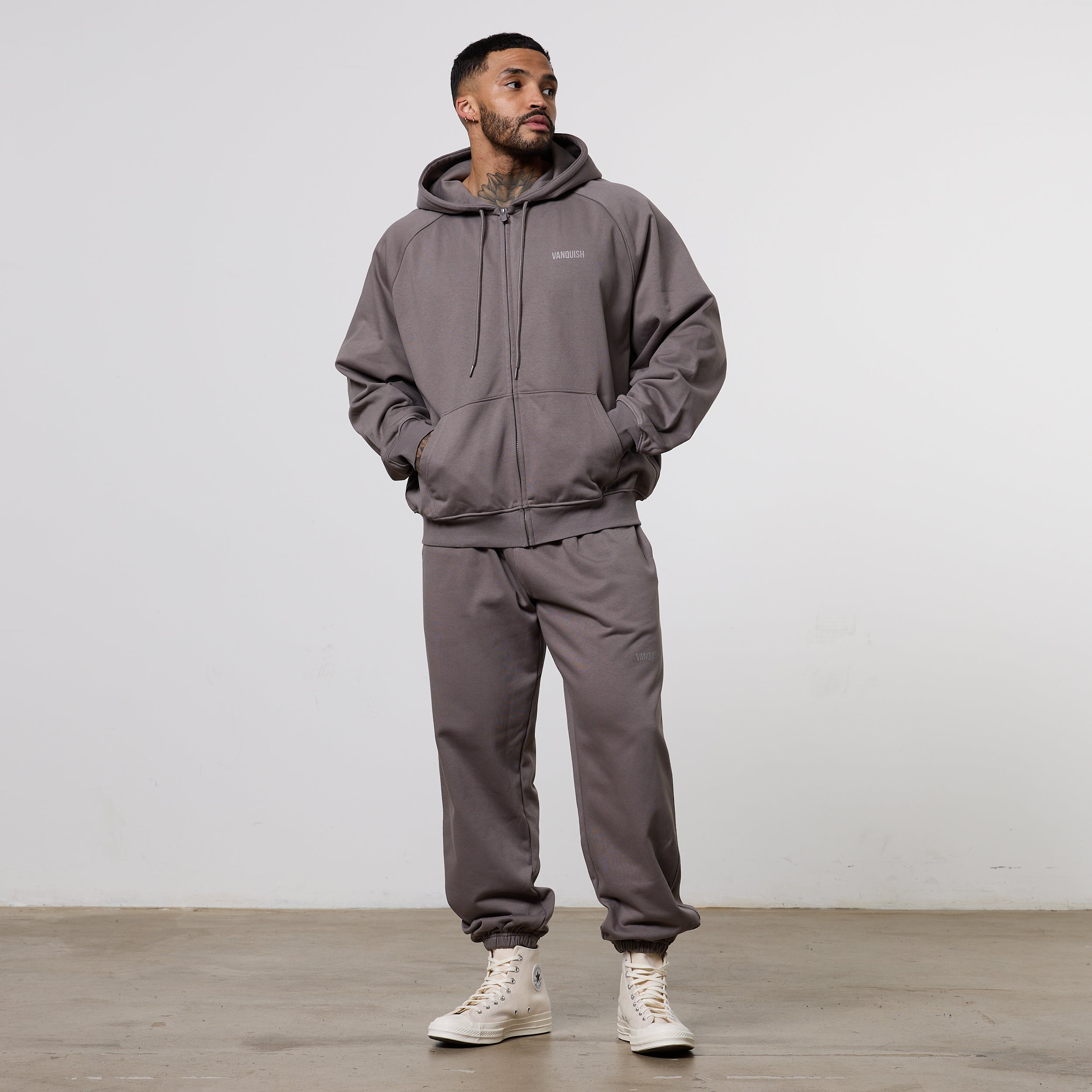 Vanquish Essential Mushroom Oversized Boxy Hoodie