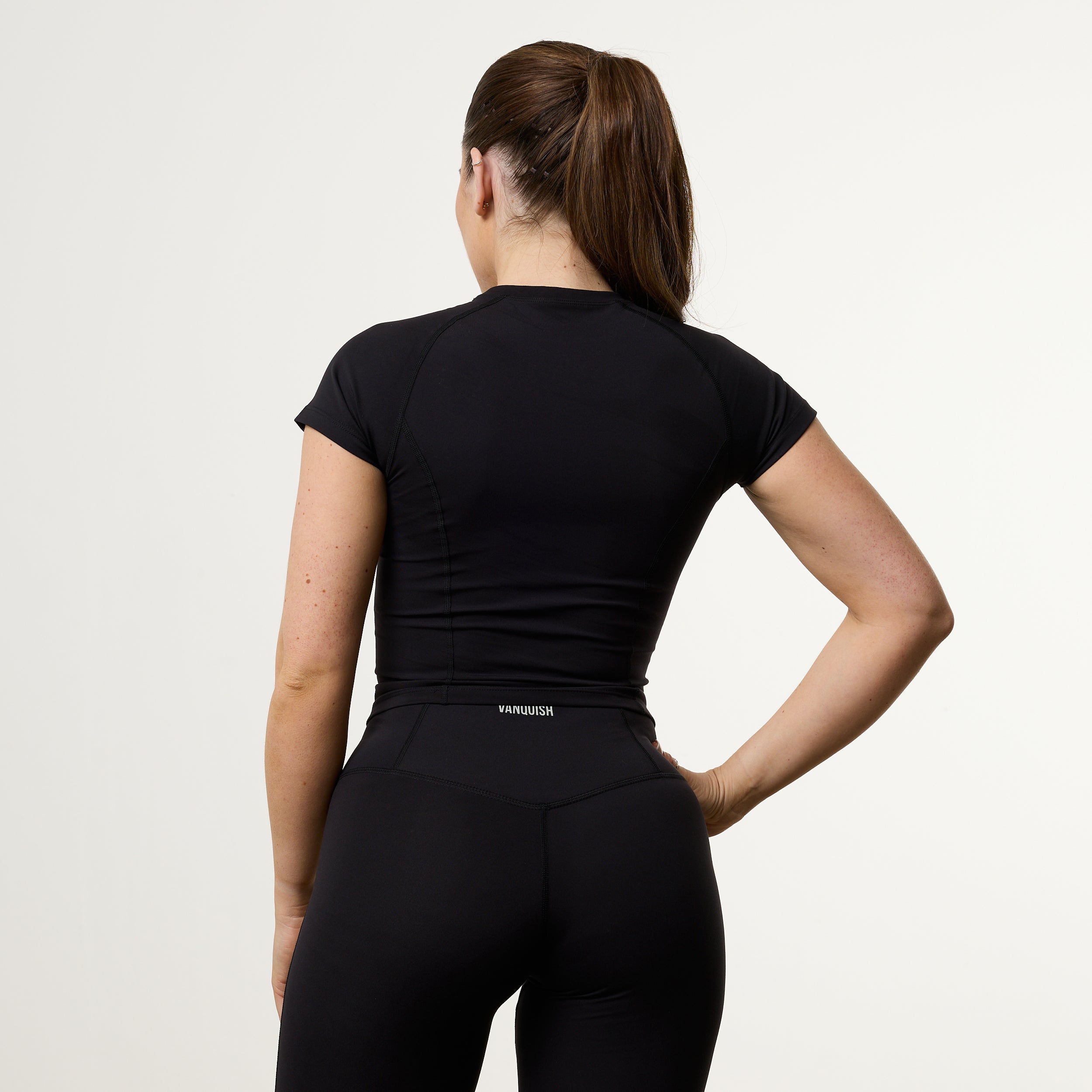 Enhance V2 Black Cap Sleeve T-shirt