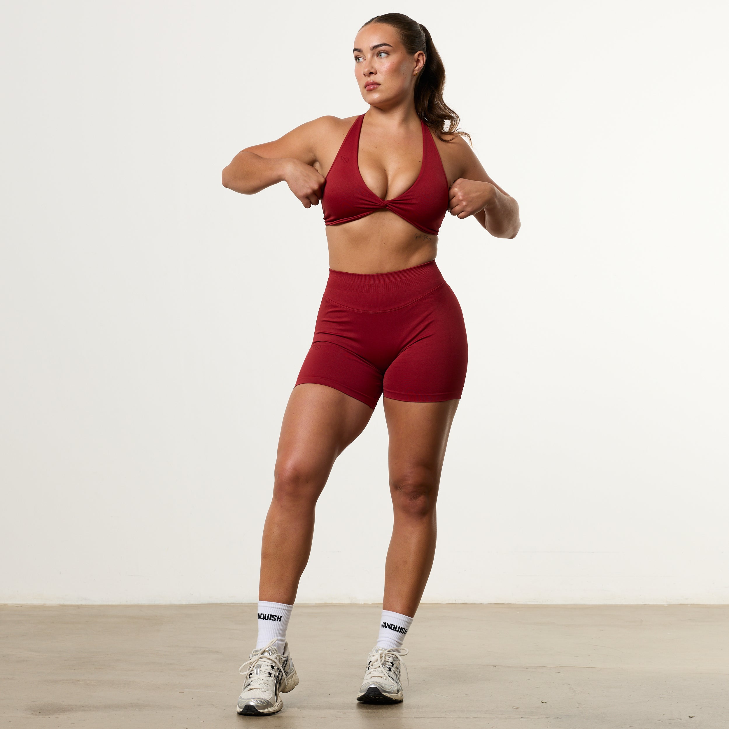 Vanquish Elevate V2 Scarlet Red Seamless Twist Front Bra
