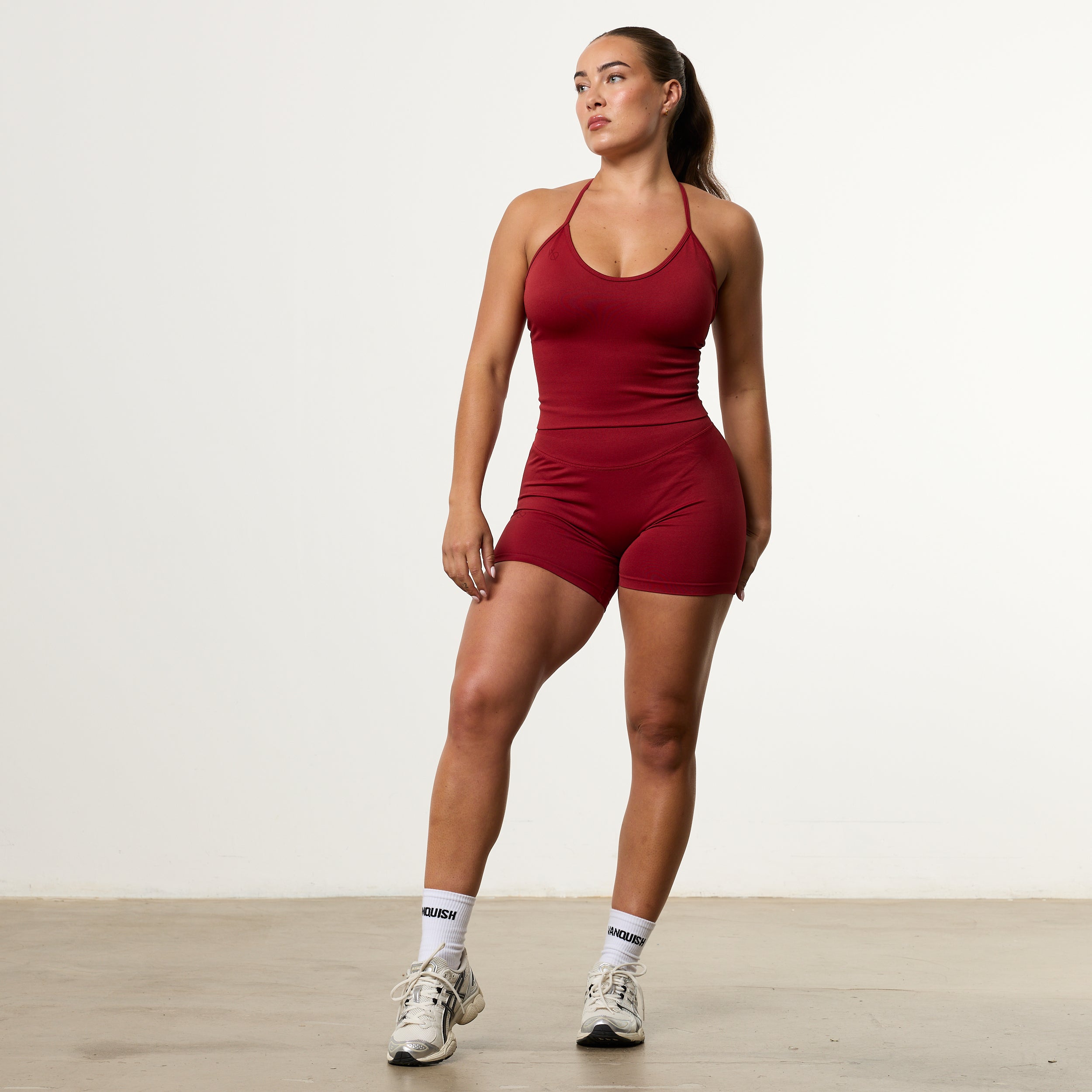 Vanquish Elevate V2 Scarlet Red Seamless T Strap Top