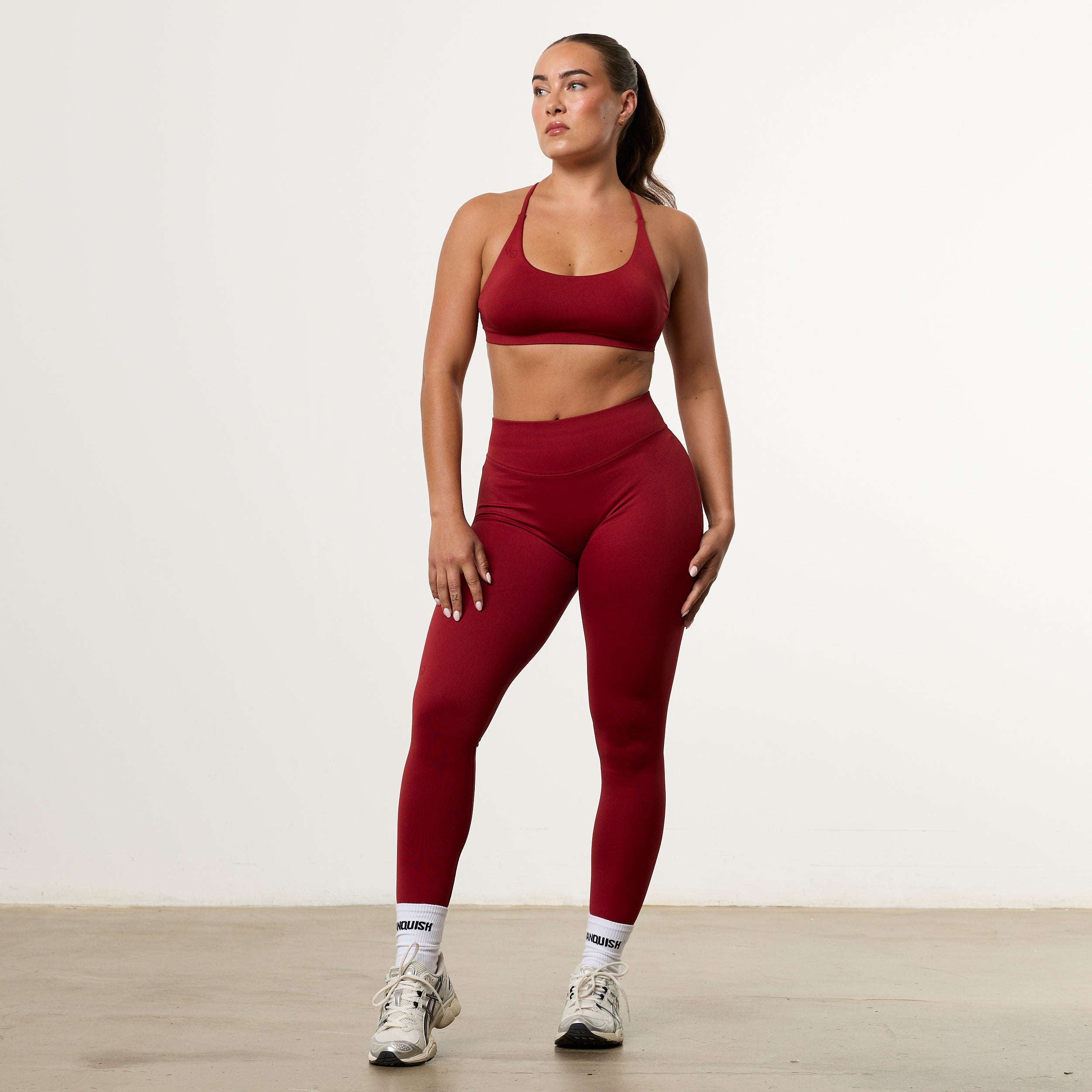 Vanquish Elevate V2 Scarlet Red Seamless Cross Back Minimal Bra