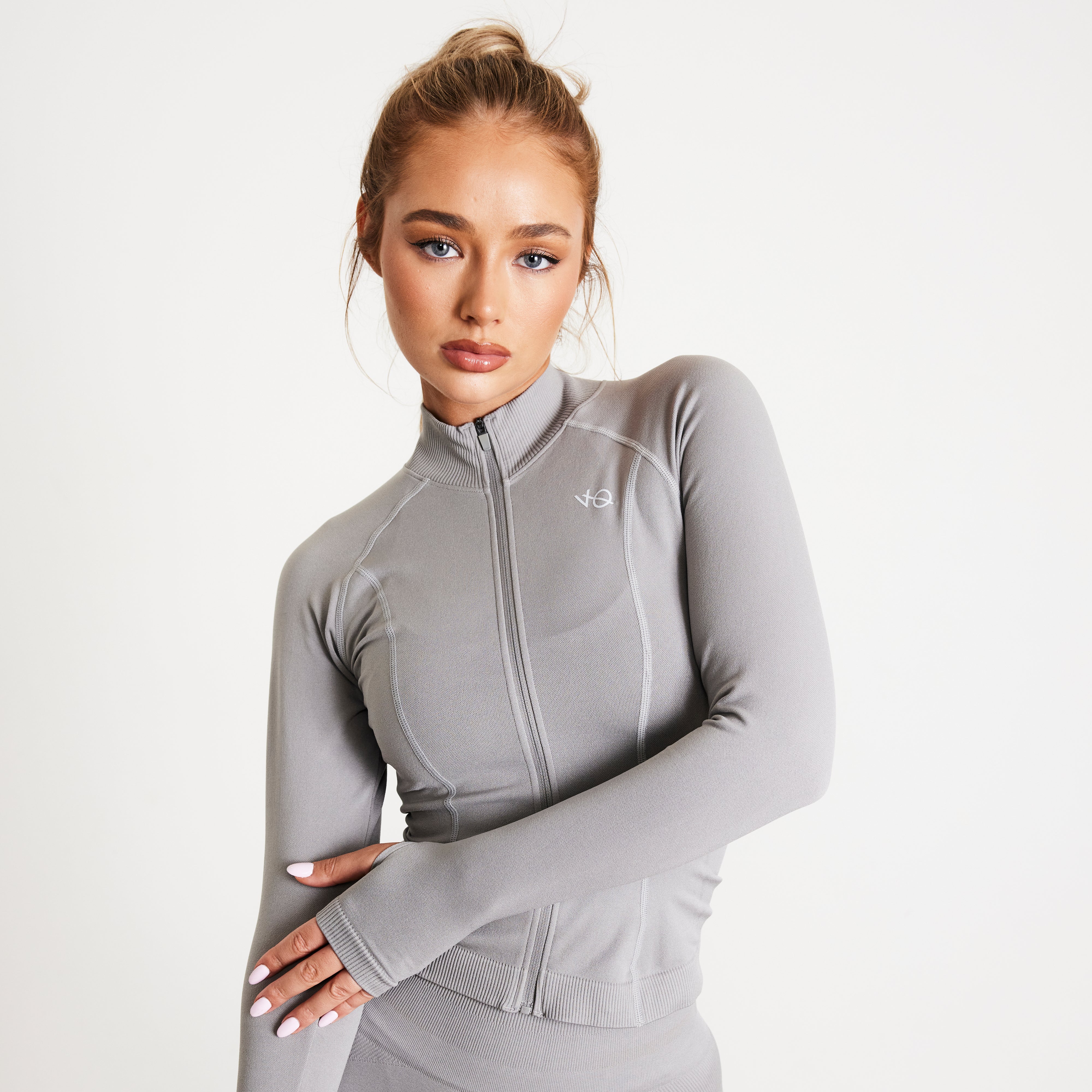 Vanquish Elevate Seamless Smoke Grey Zip Front Jacket