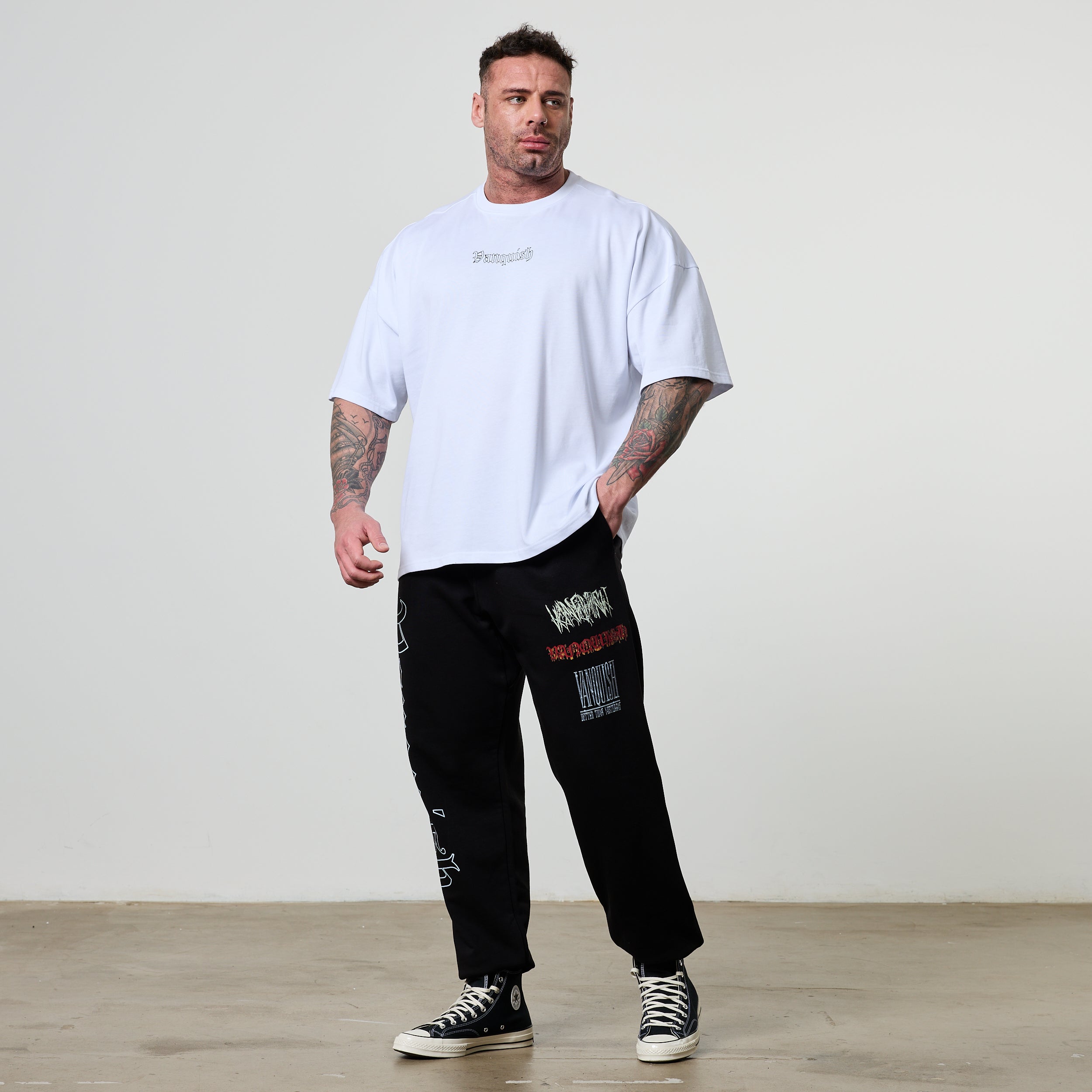 Vanquish Olympus Black Oversized Sweatpants