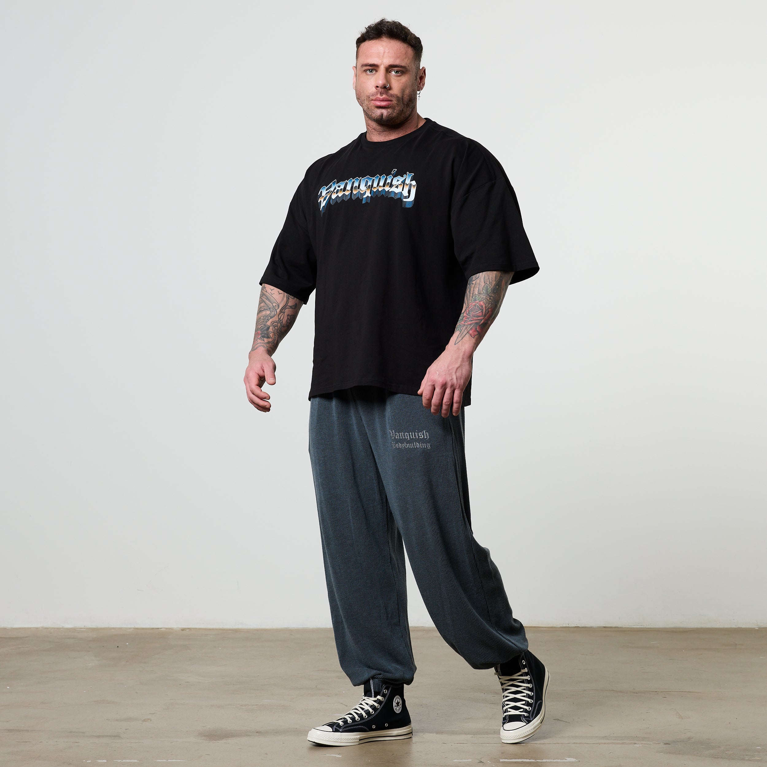 Vanquish Olympus Black Poseidon Oversized Boxy T Shirt