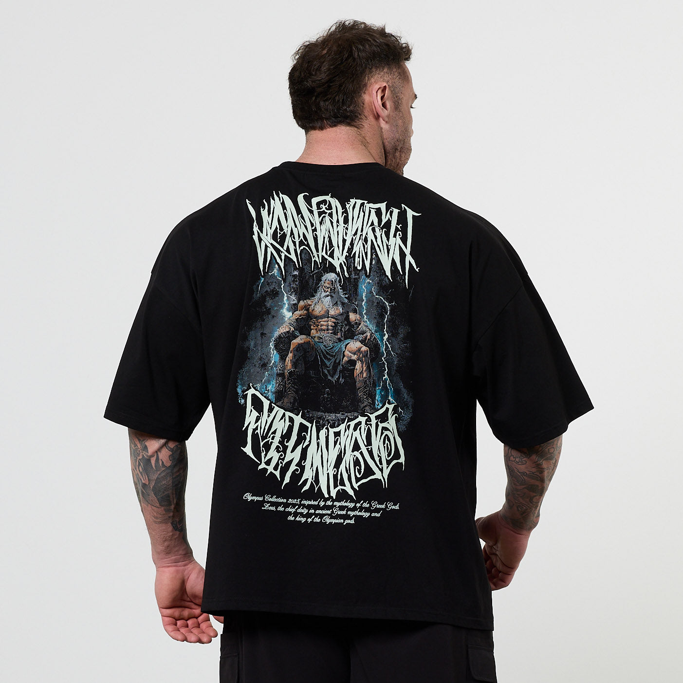 Vanquish Olympus Black Zeus Oversized Boxy T Shirt