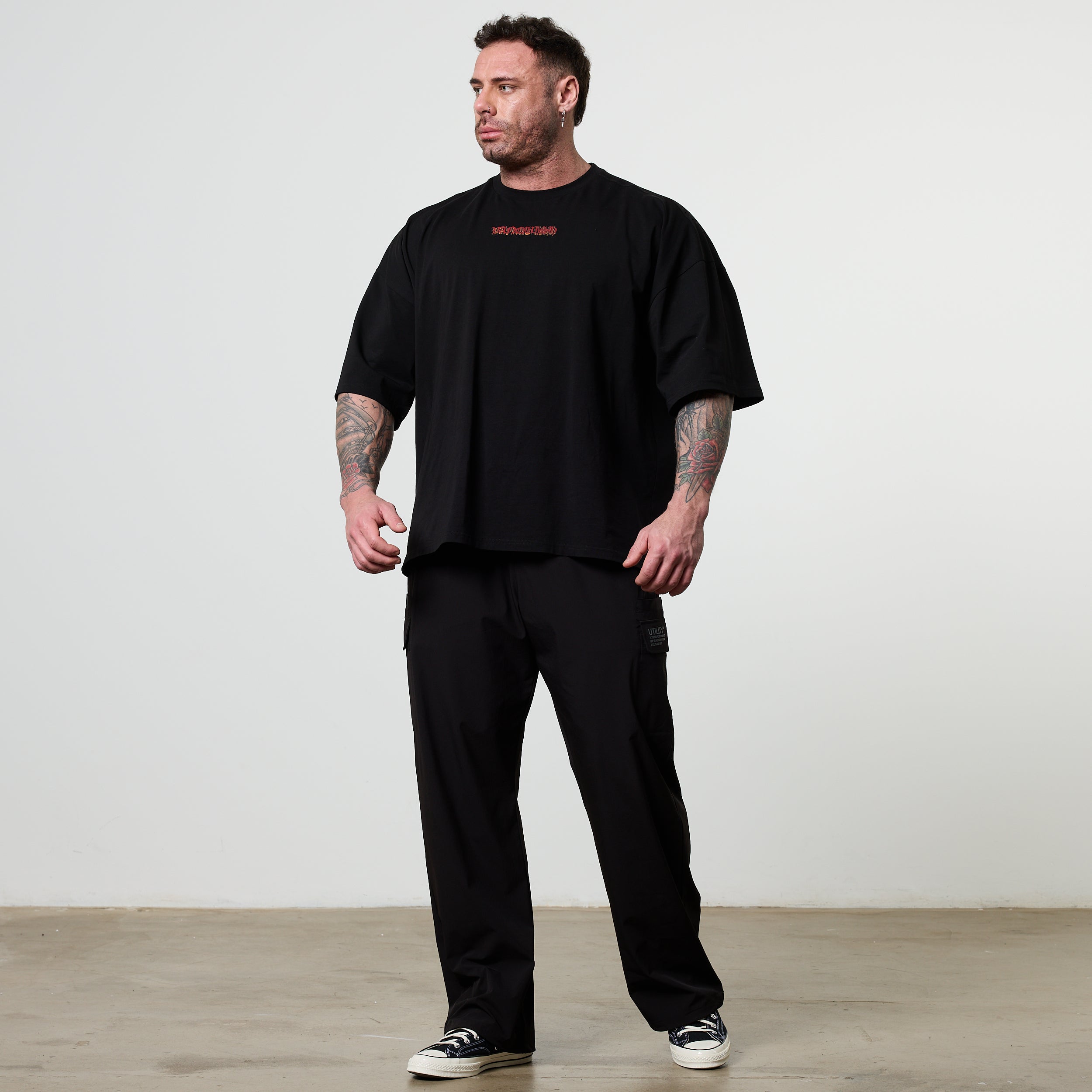 Vanquish Olympus Black Cerberus Oversized Boxy T Shirt
