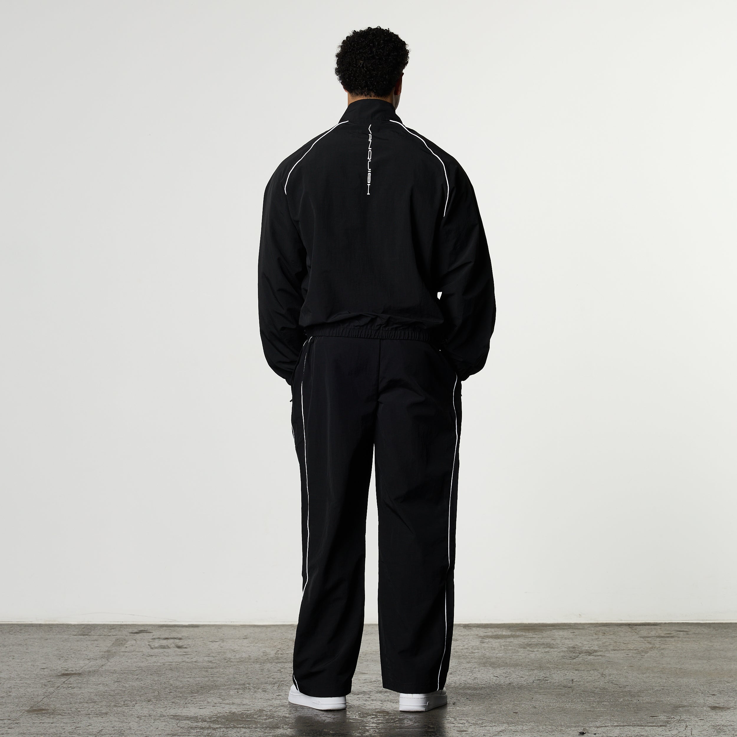 NYLON BLACK TRACK JACKET