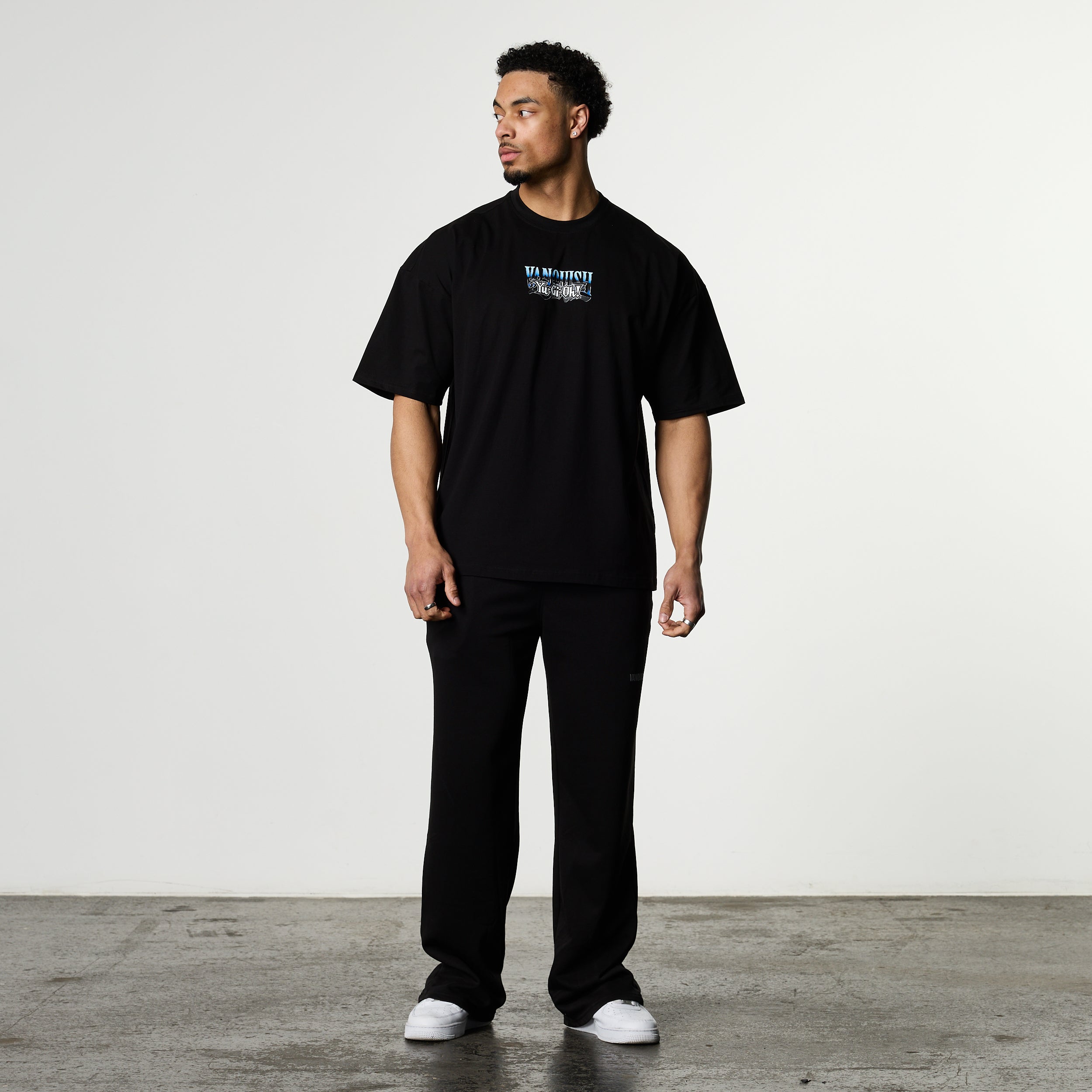 YU-GI-OH! BLUE EYES WHITE DRAGON BLACK OVERSIZED T SHIRT