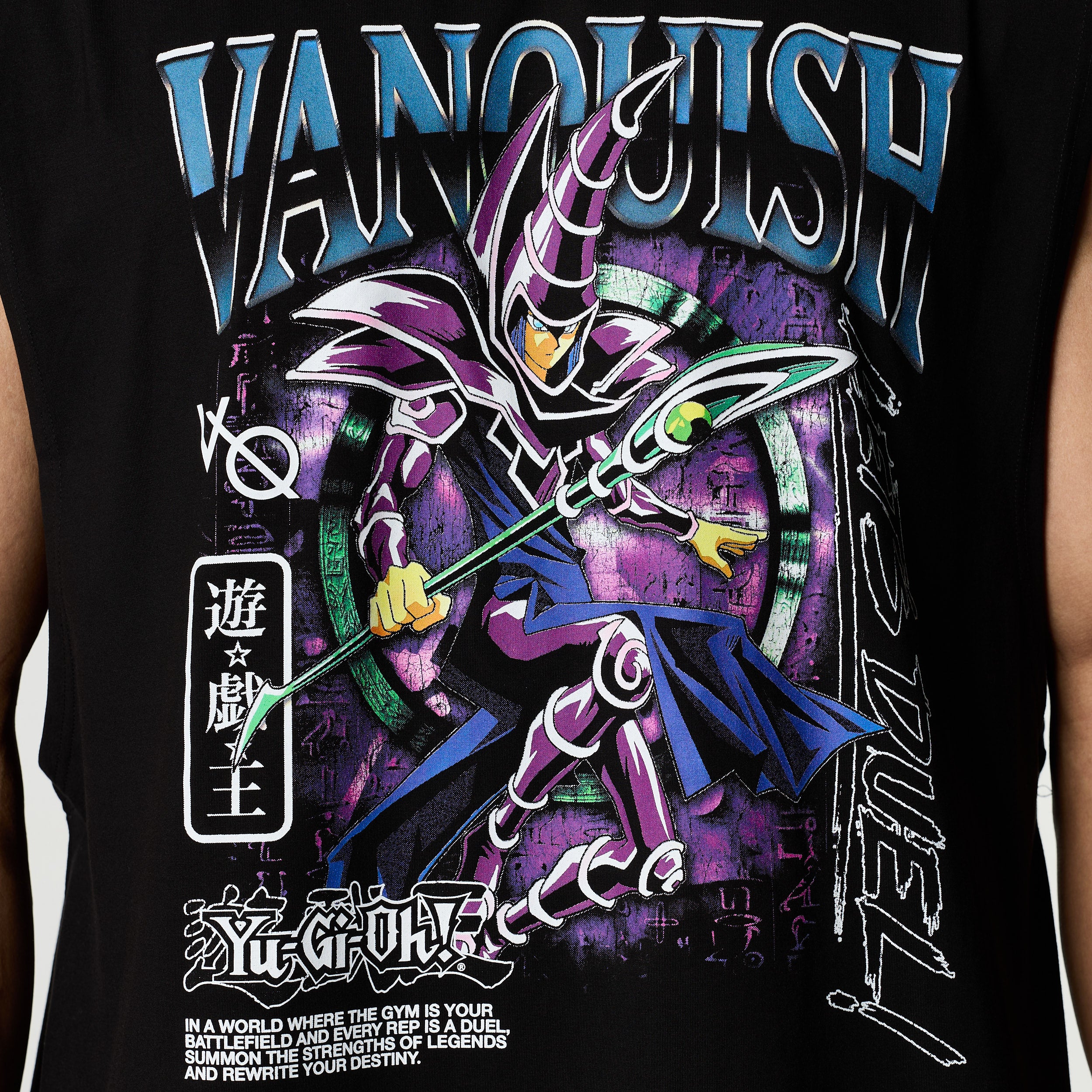 YU-GI-OH! DARK MAGICIAN BLACK BOXY SLEEVELESS T SHIRT