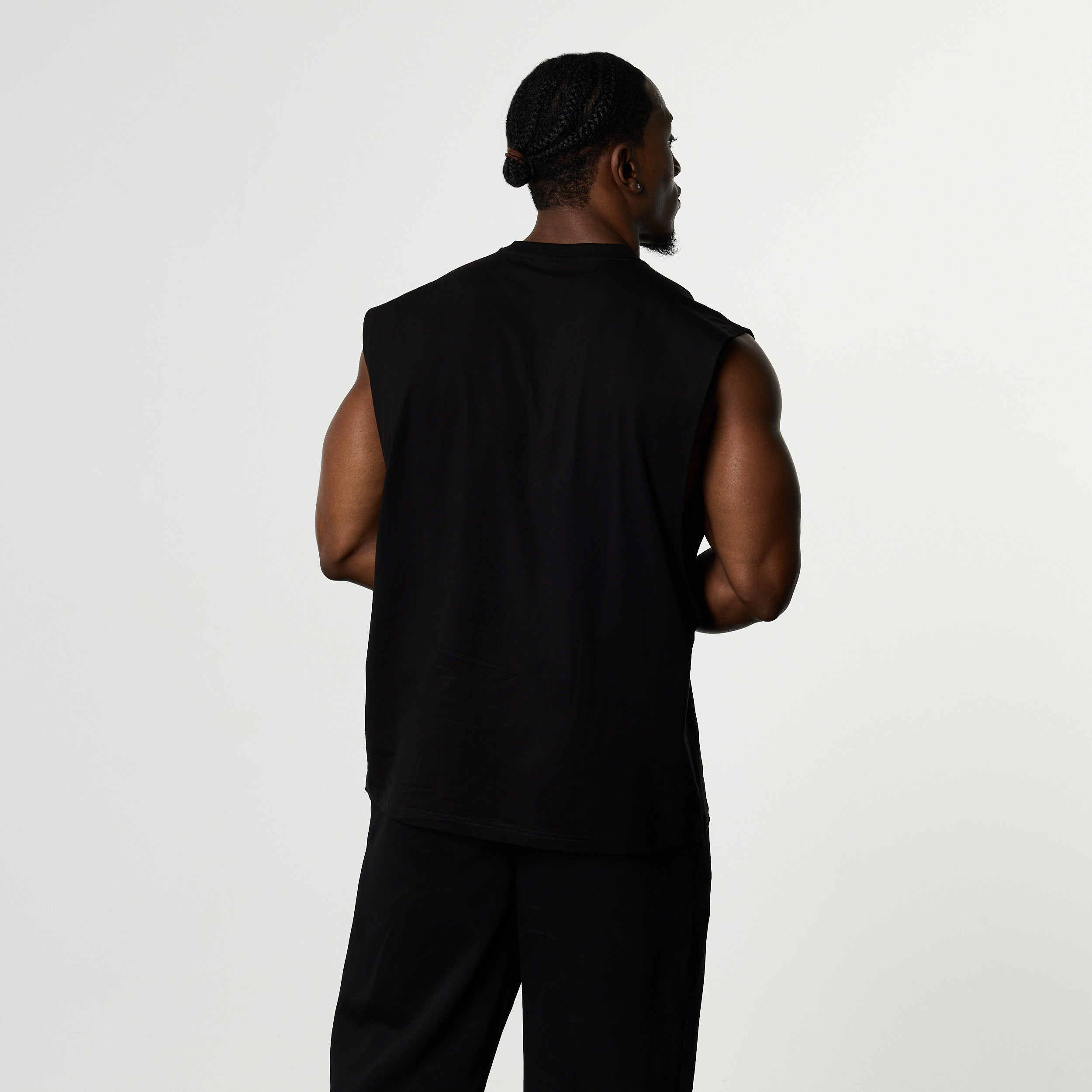 YU-GI-OH! BLUE EYES WHITE DRAGON BLACK BOXY SLEEVELESS T SHIRT