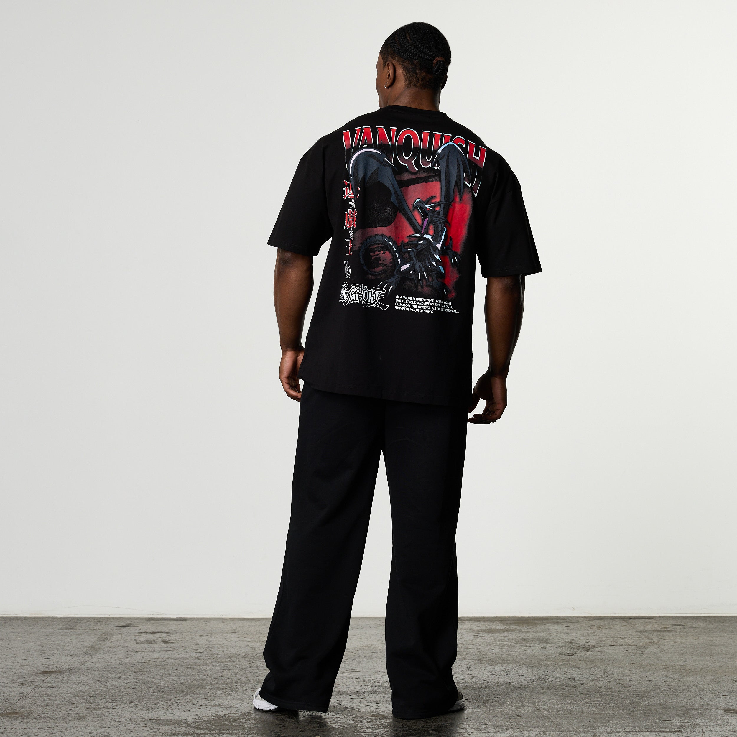 YU-GI-OH! RED EYES BLACK DRAGON BLACK OVERSIZED T SHIRT