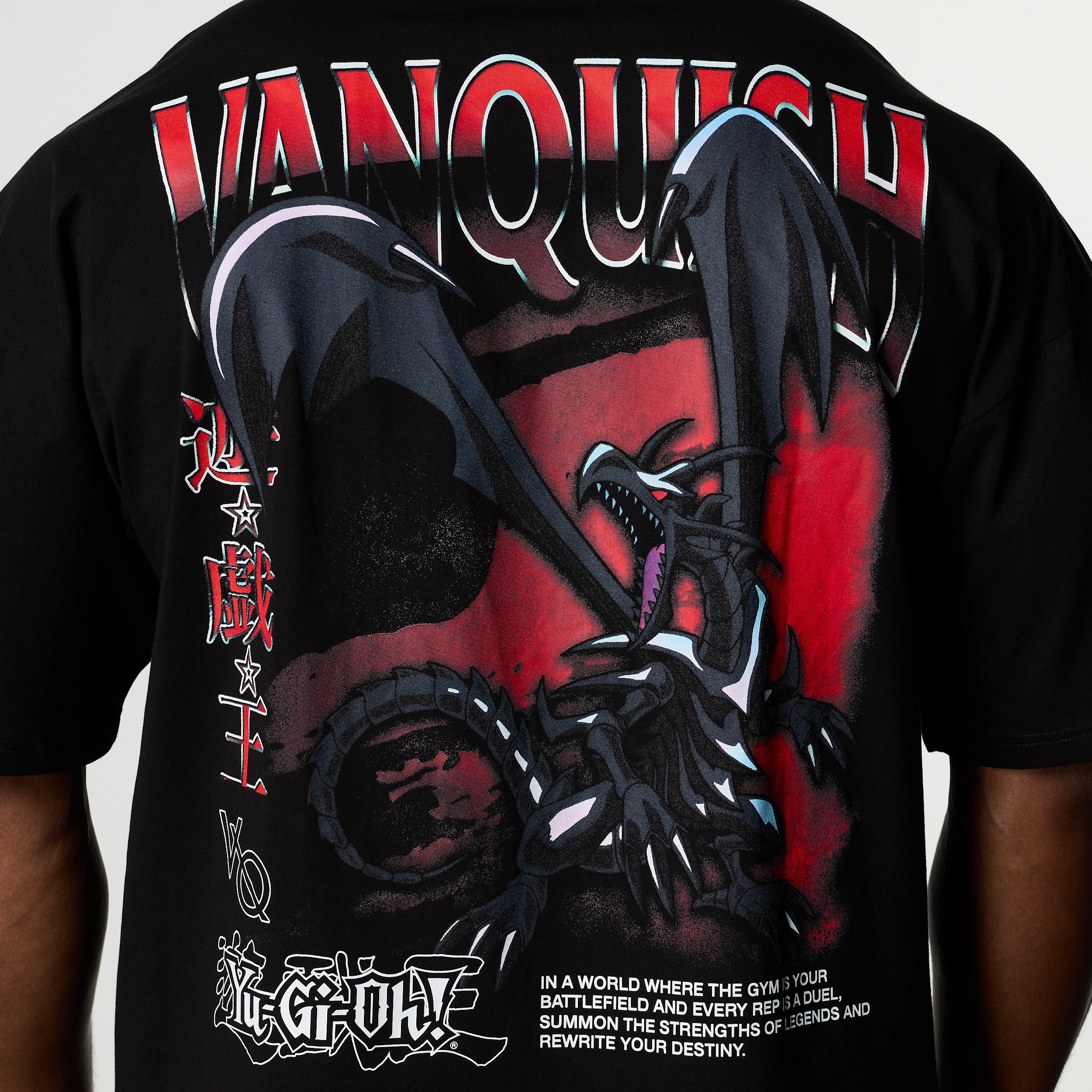 YU-GI-OH! RED EYES BLACK DRAGON BLACK OVERSIZED T SHIRT