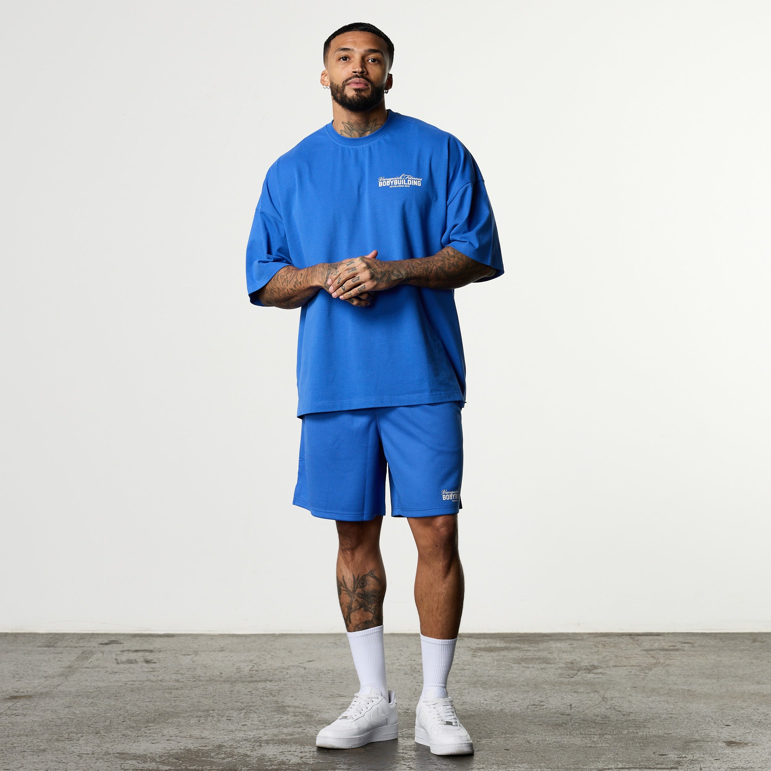 Vanquish Bodybuilding Cobalt Blue Oversized Boxy T Shirt