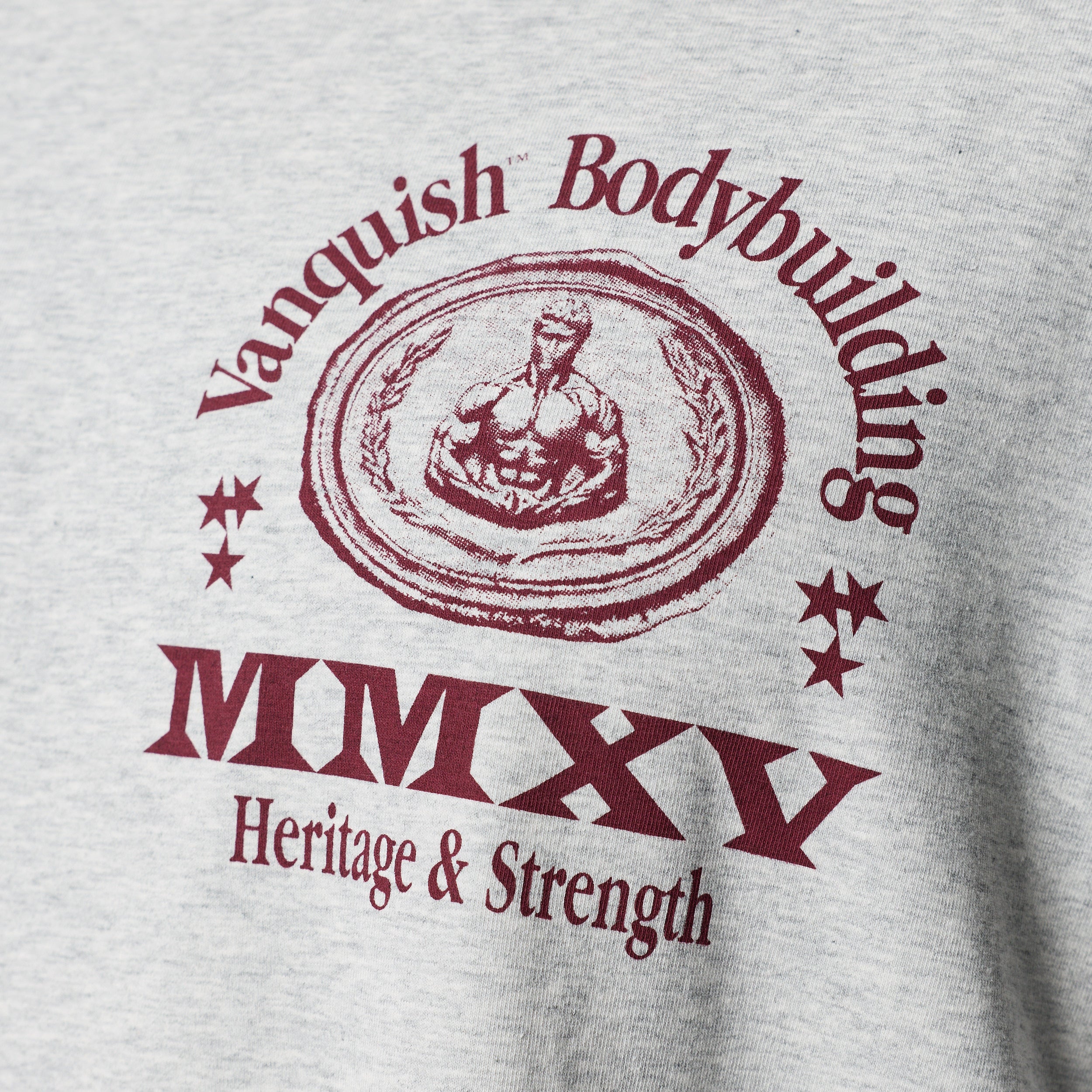 HERITAGE AND STRENGTH GREY BOXY OVERSIZED T SHIRT