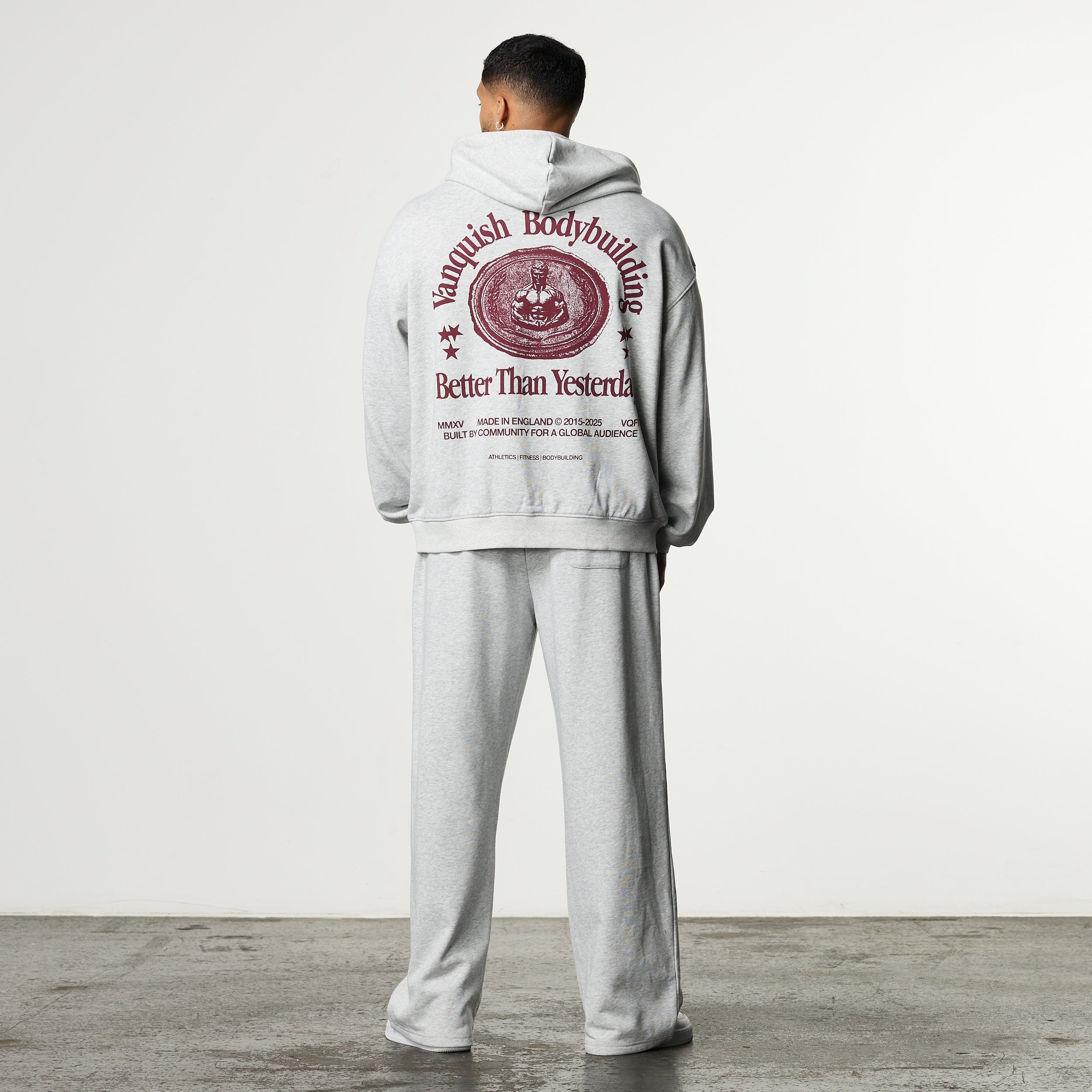 HERITAGE AND STRENGTH GREY OVERSIZED ZIP HOODIE