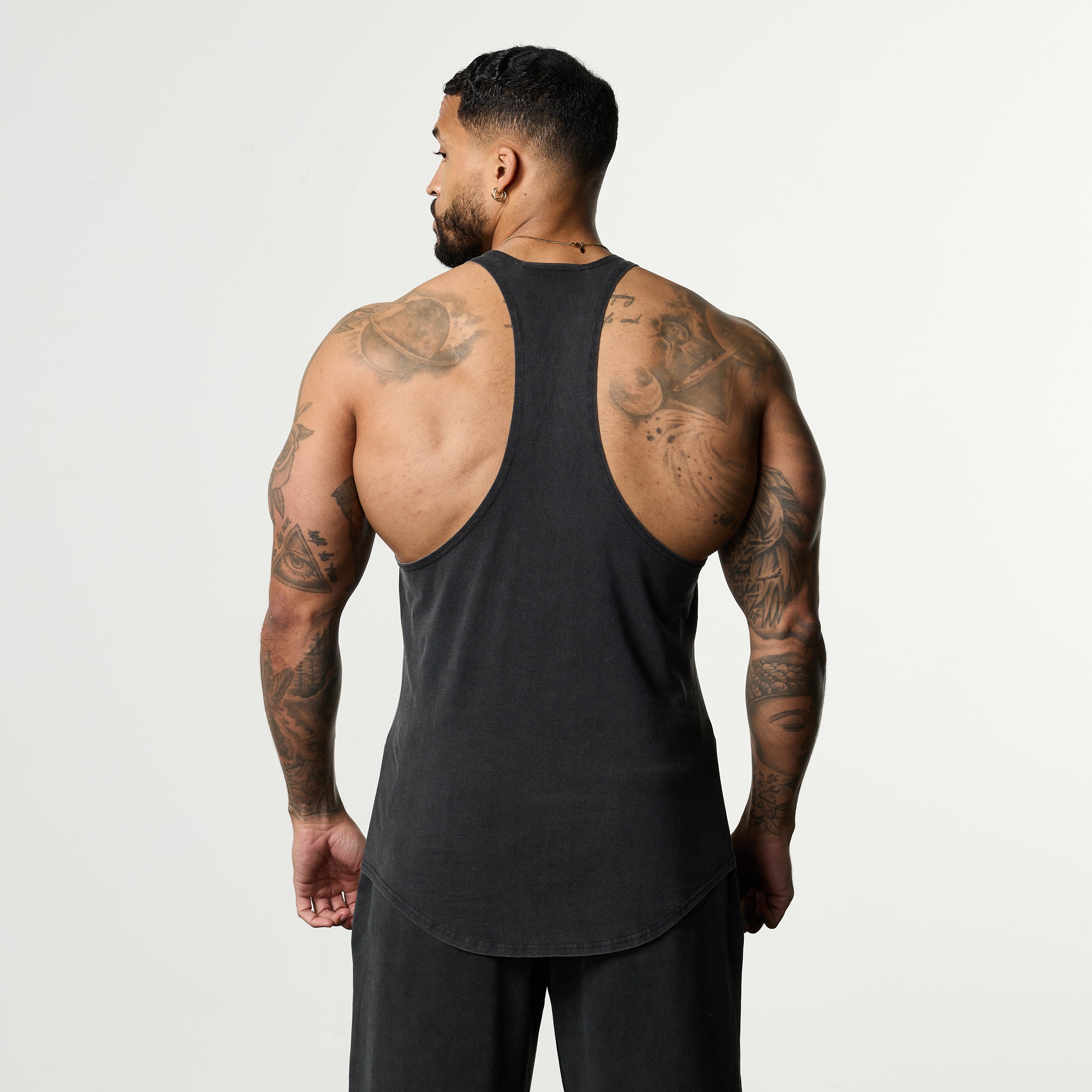 HERITAGE AND STRENGTH BLACK STRINGER VEST