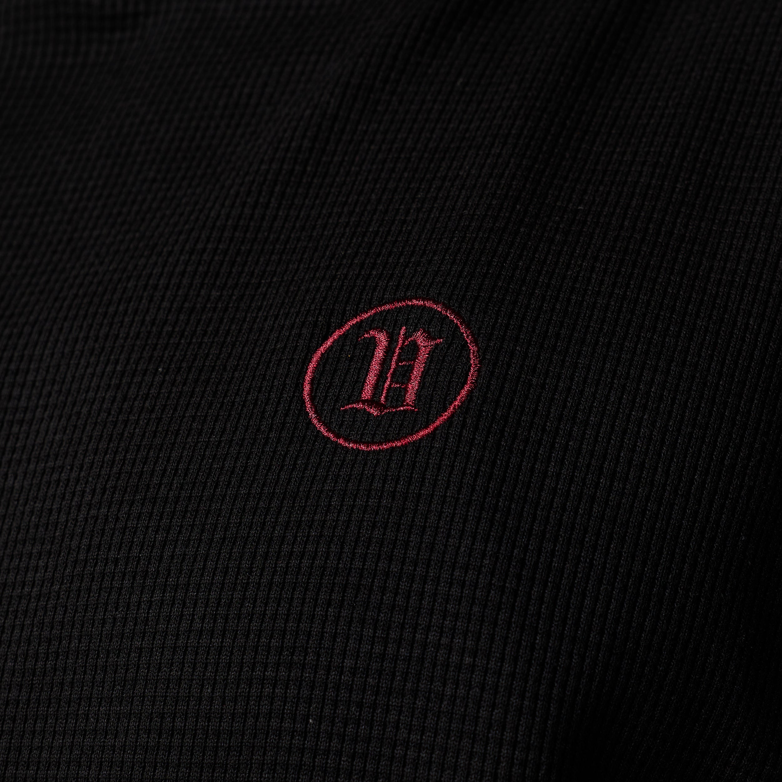 WAFFLE BLACK OVERSIZED HOODIE