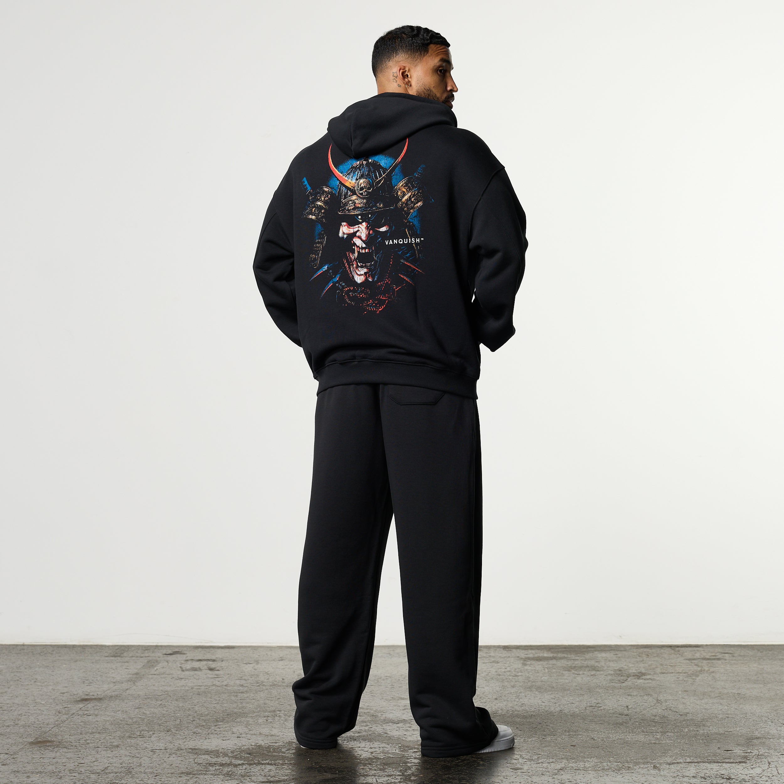 SHINTO GODS RONIN BLACK OVERSIZED HOODIE