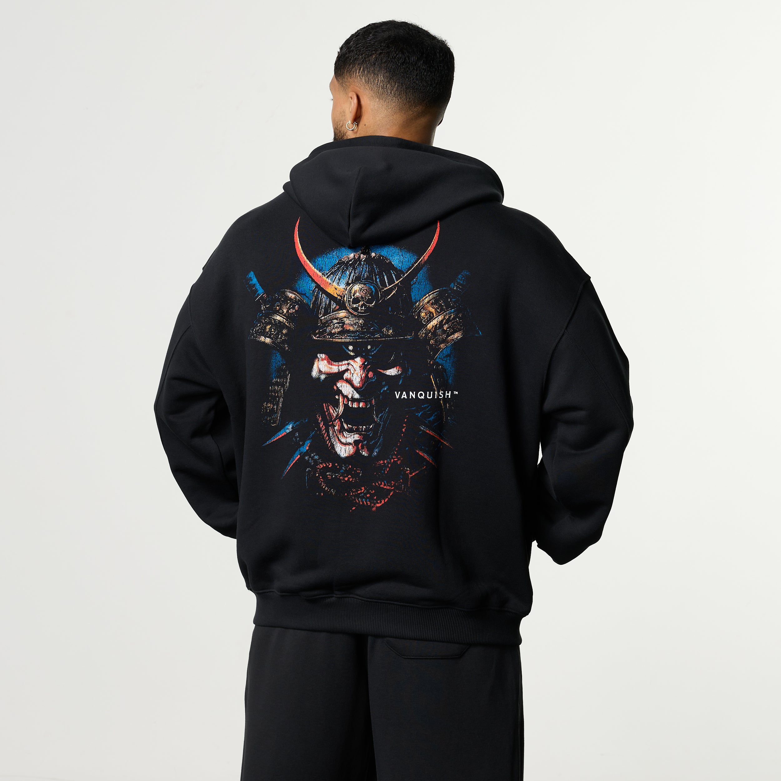 SHINTO GODS RONIN BLACK OVERSIZED HOODIE