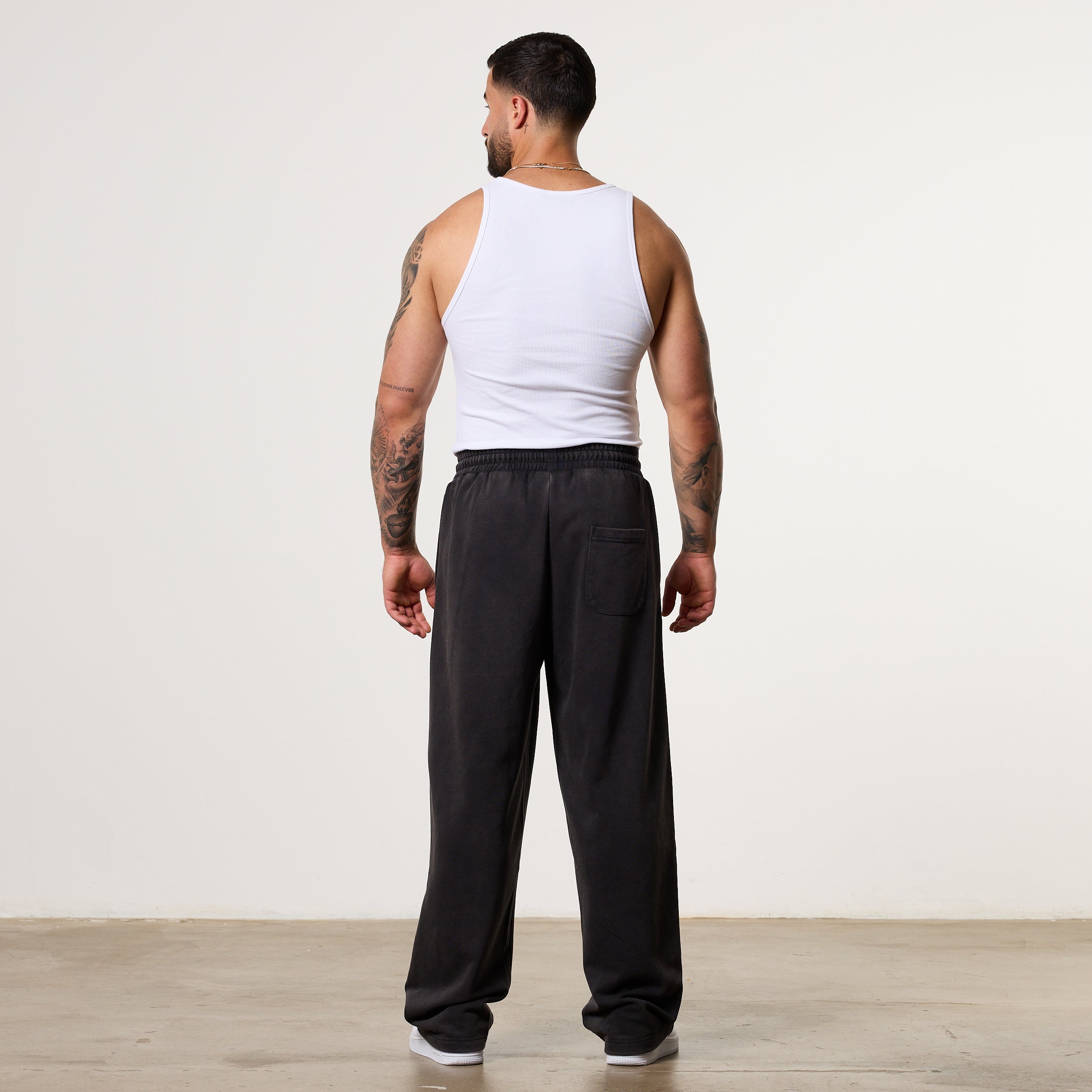 Vanquish Legacy Black Washed Straight Leg Sweatpants