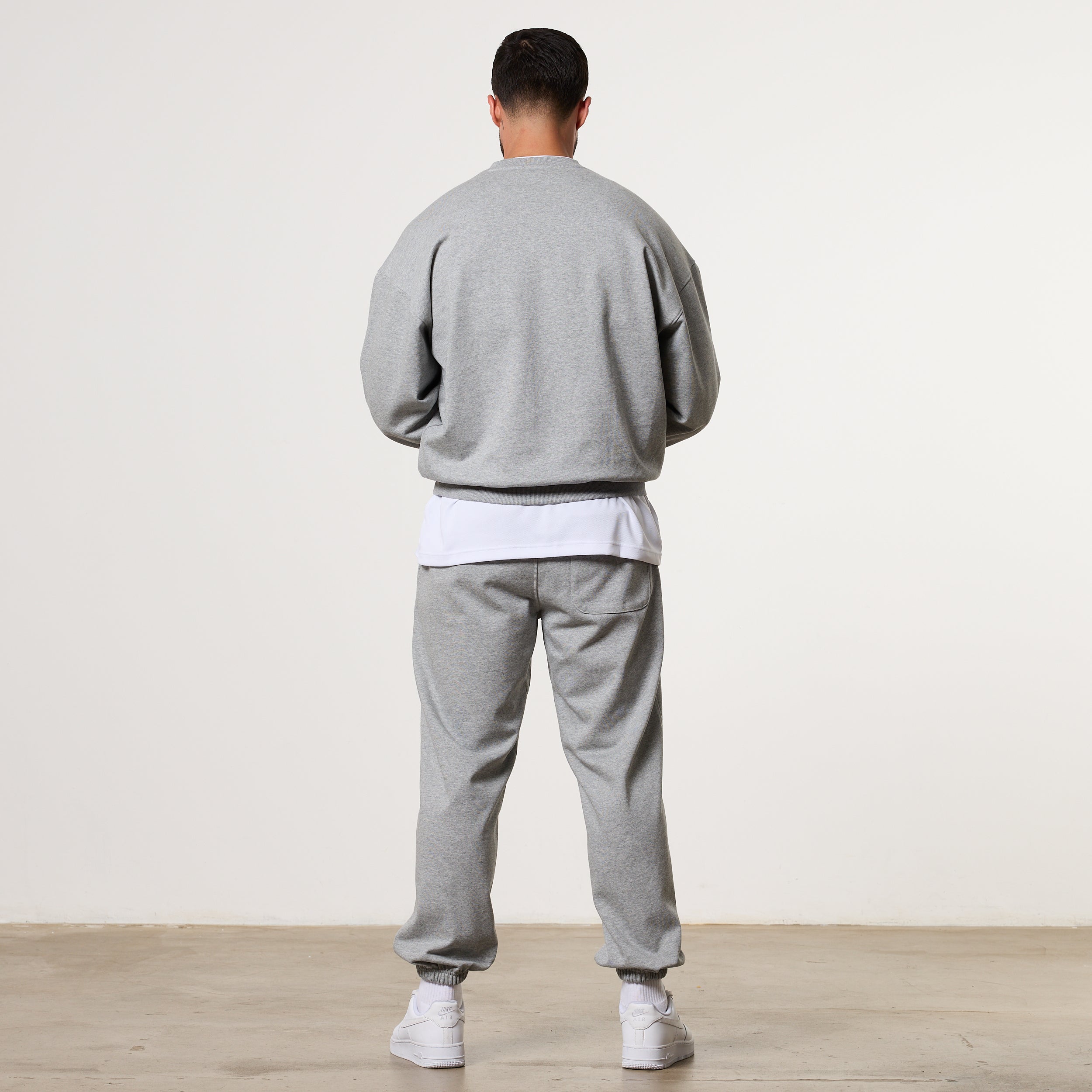 Vanquish Essential V2 Grey Melange Oversized Boxy Sweatshirt