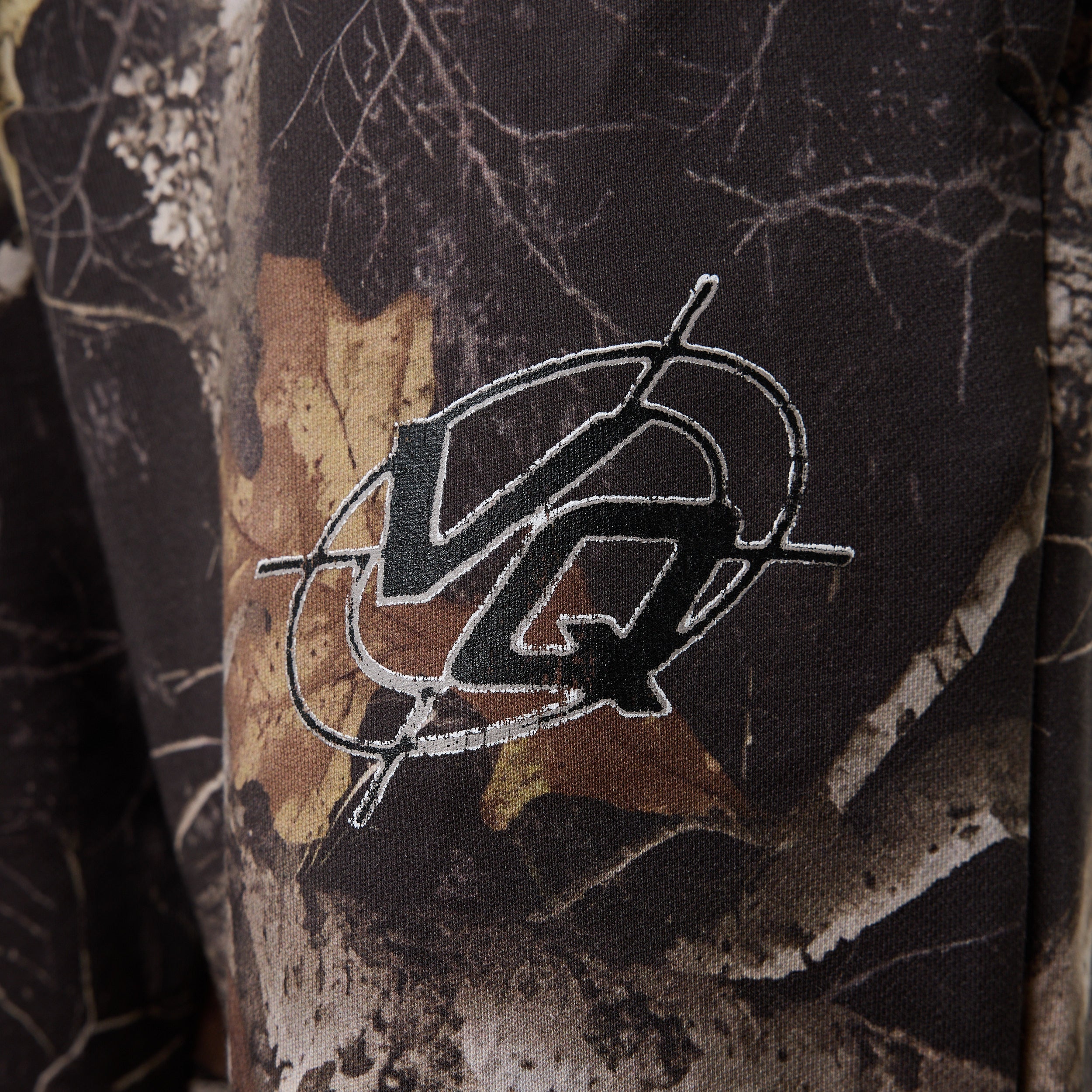 CAMO BLACK STRAIGHT LEG SWEATPANTS
