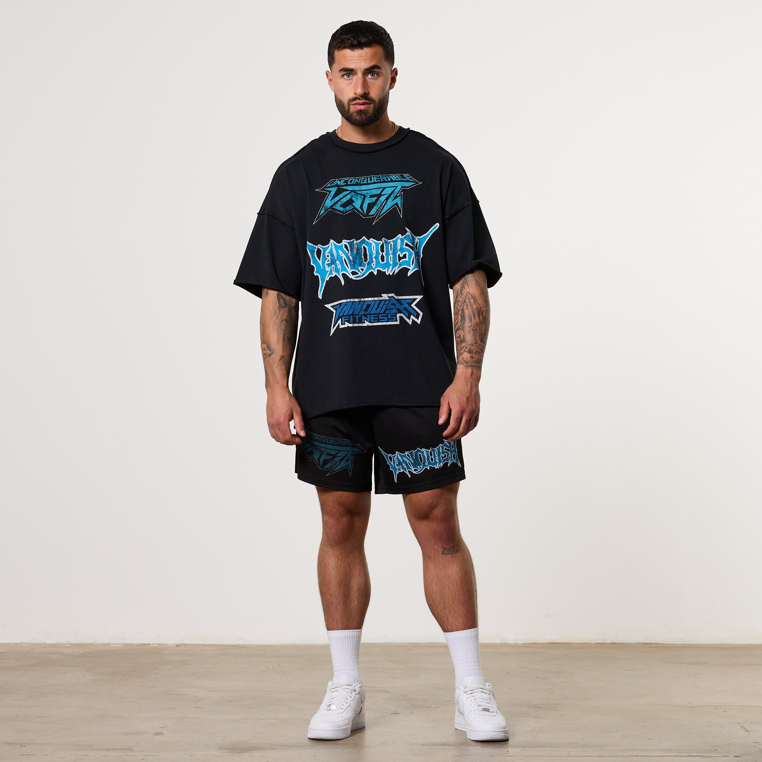 Vanquish Grunge Black Mesh Shorts