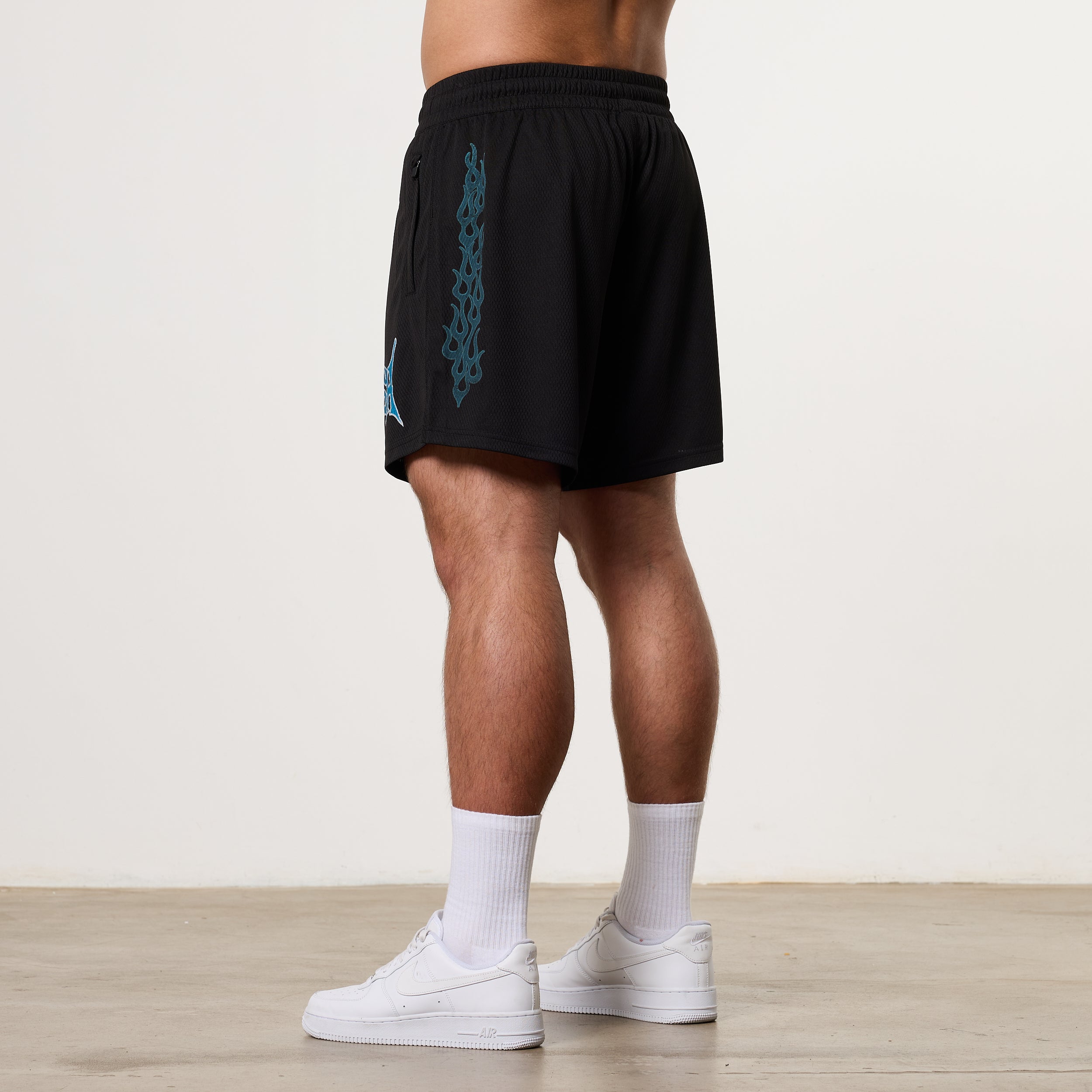 Vanquish Grunge Black Mesh Shorts