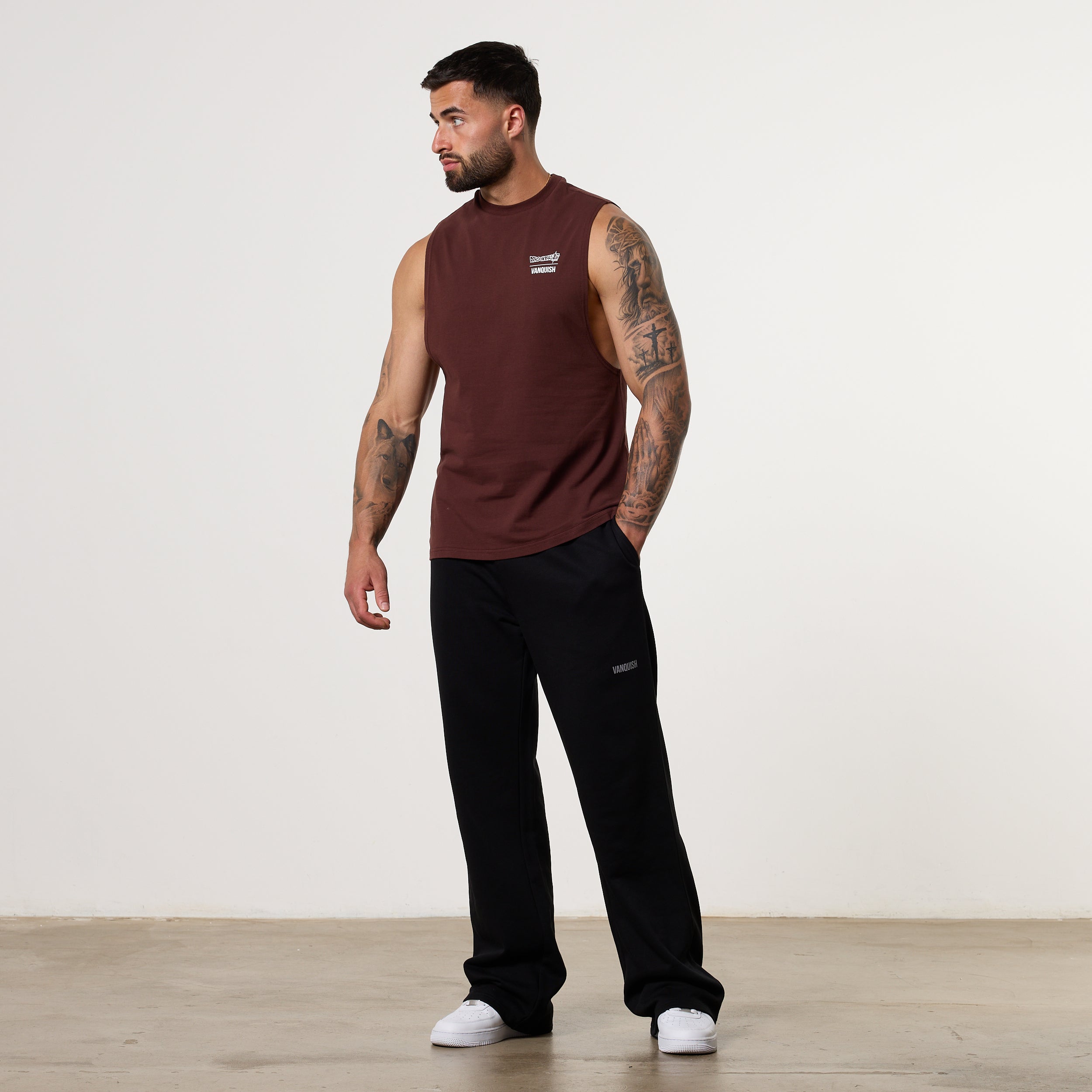 Vanquish DBS Trunks Brown Sleeveless T-Shirt