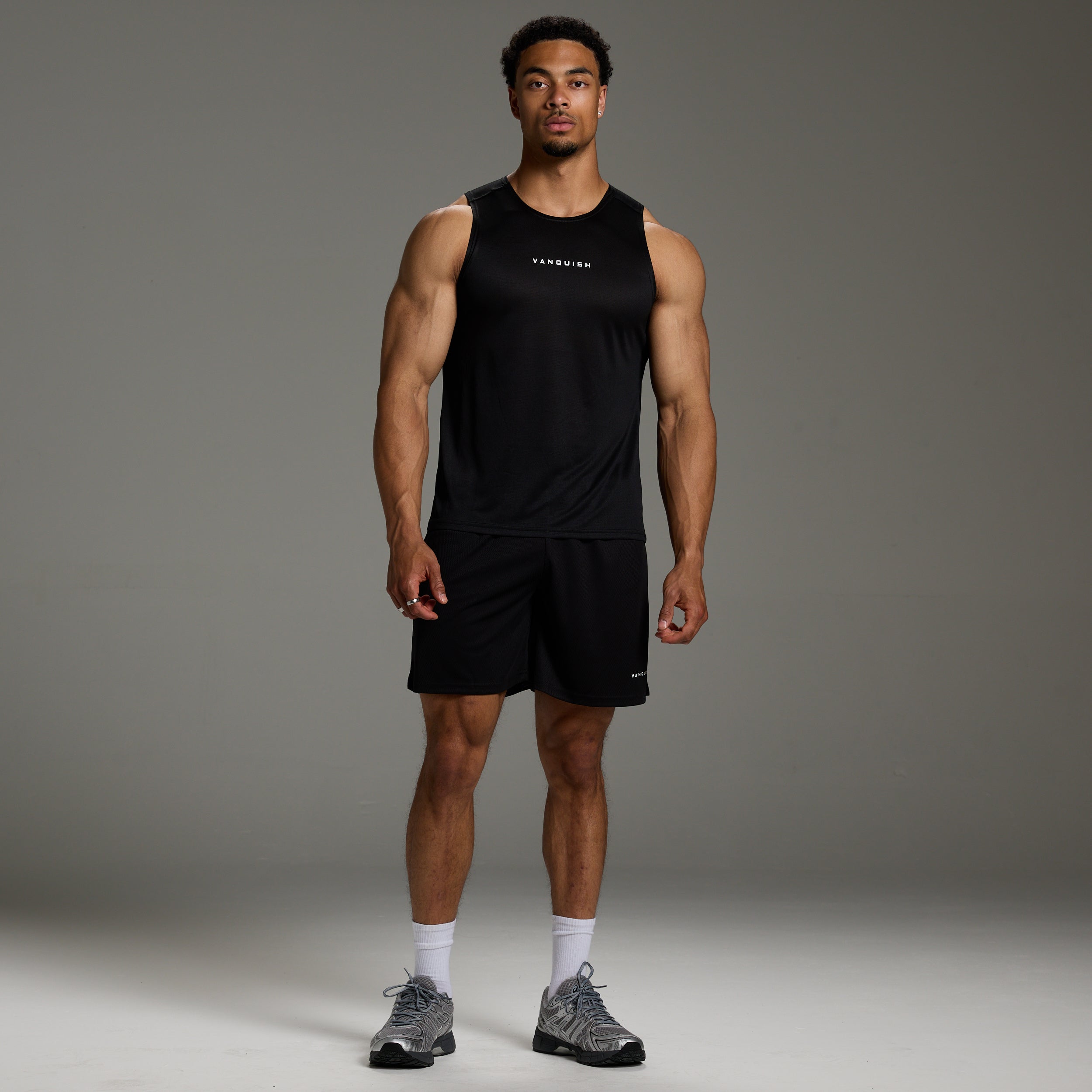 ORIGIN BLACK SLIM FIT PERFORMANCE TANK