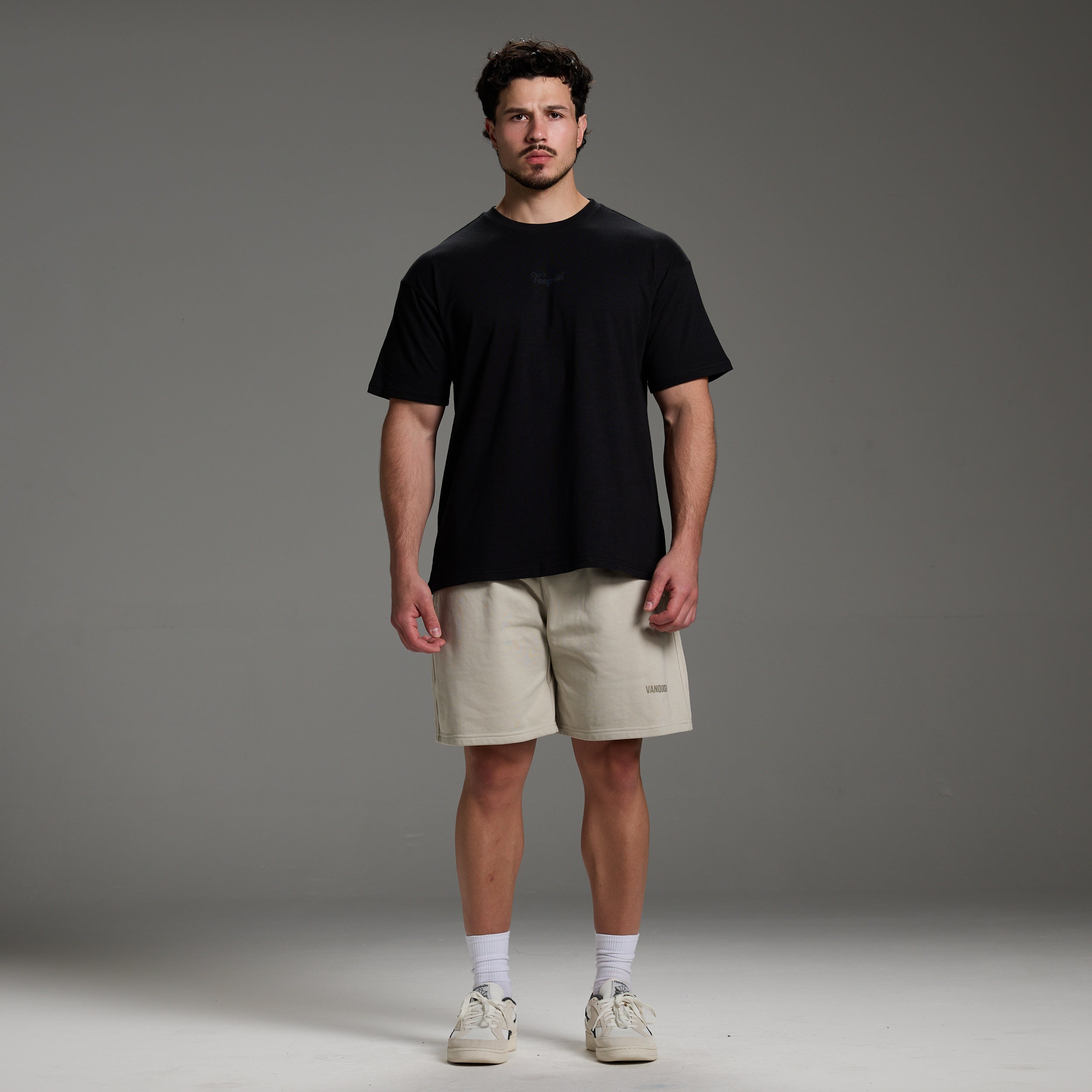 SLUB GYM BLACK OVERSIZED T SHIRT