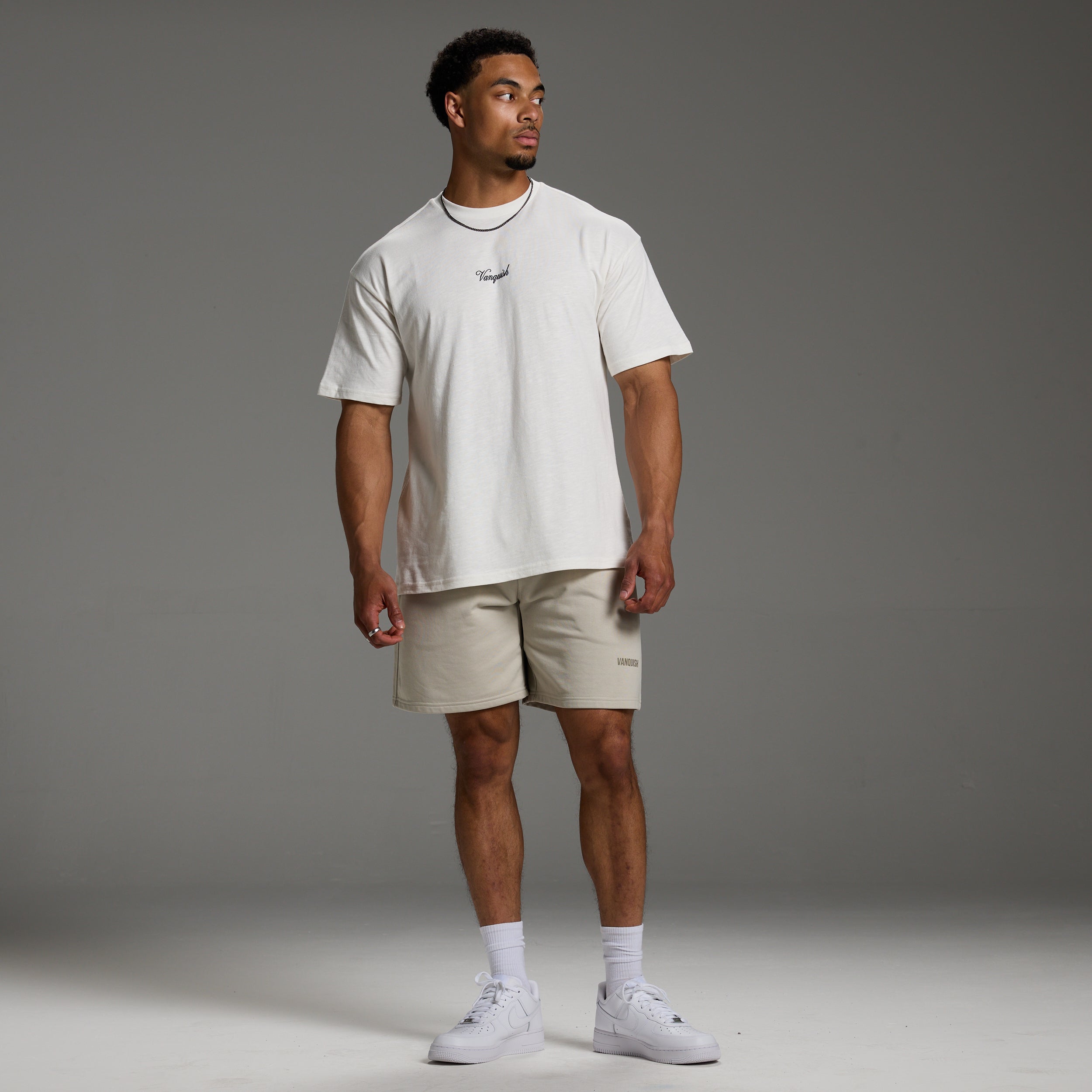SLUB GYM ECRU OVERSIZED T SHIRT