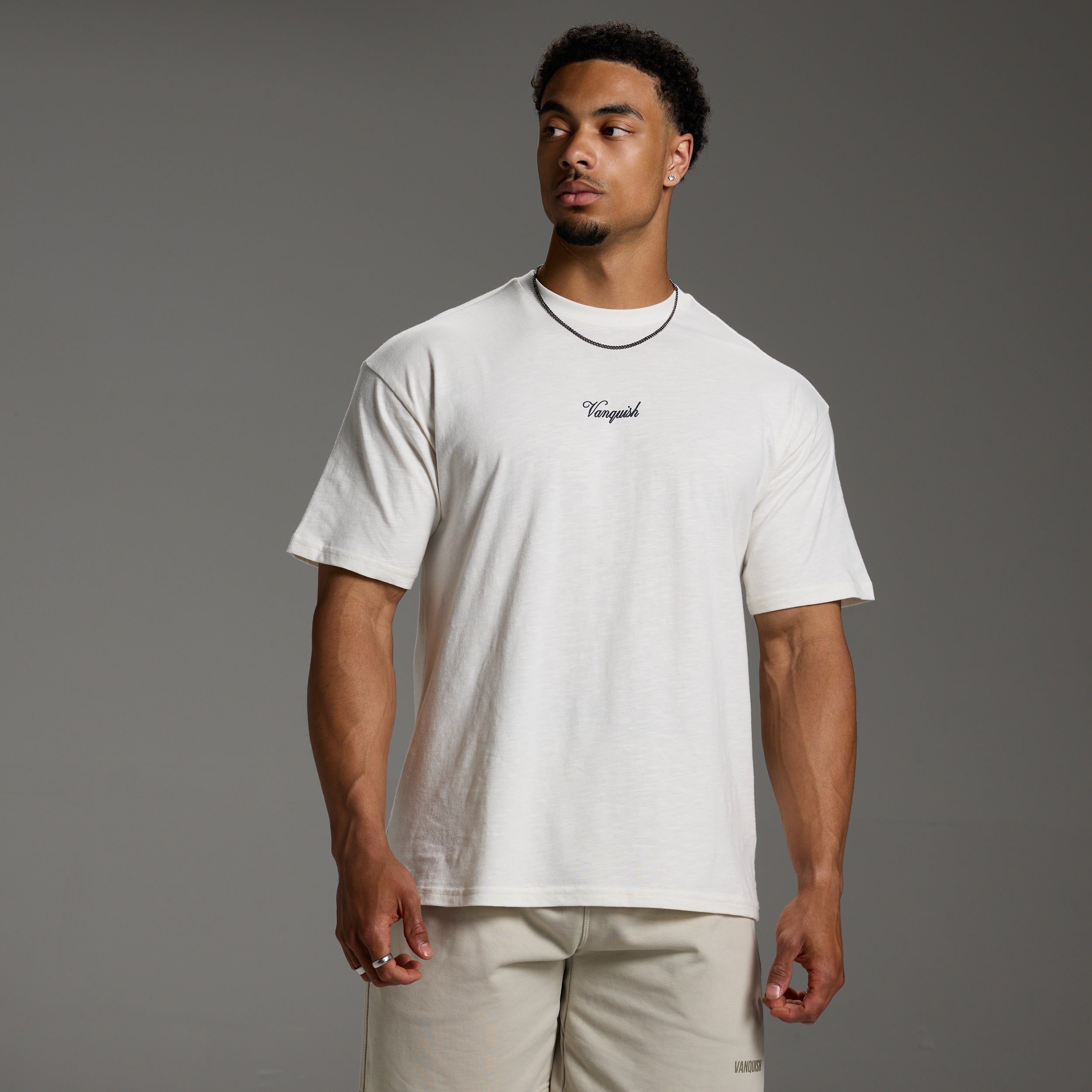 SLUB GYM ECRU OVERSIZED T SHIRT