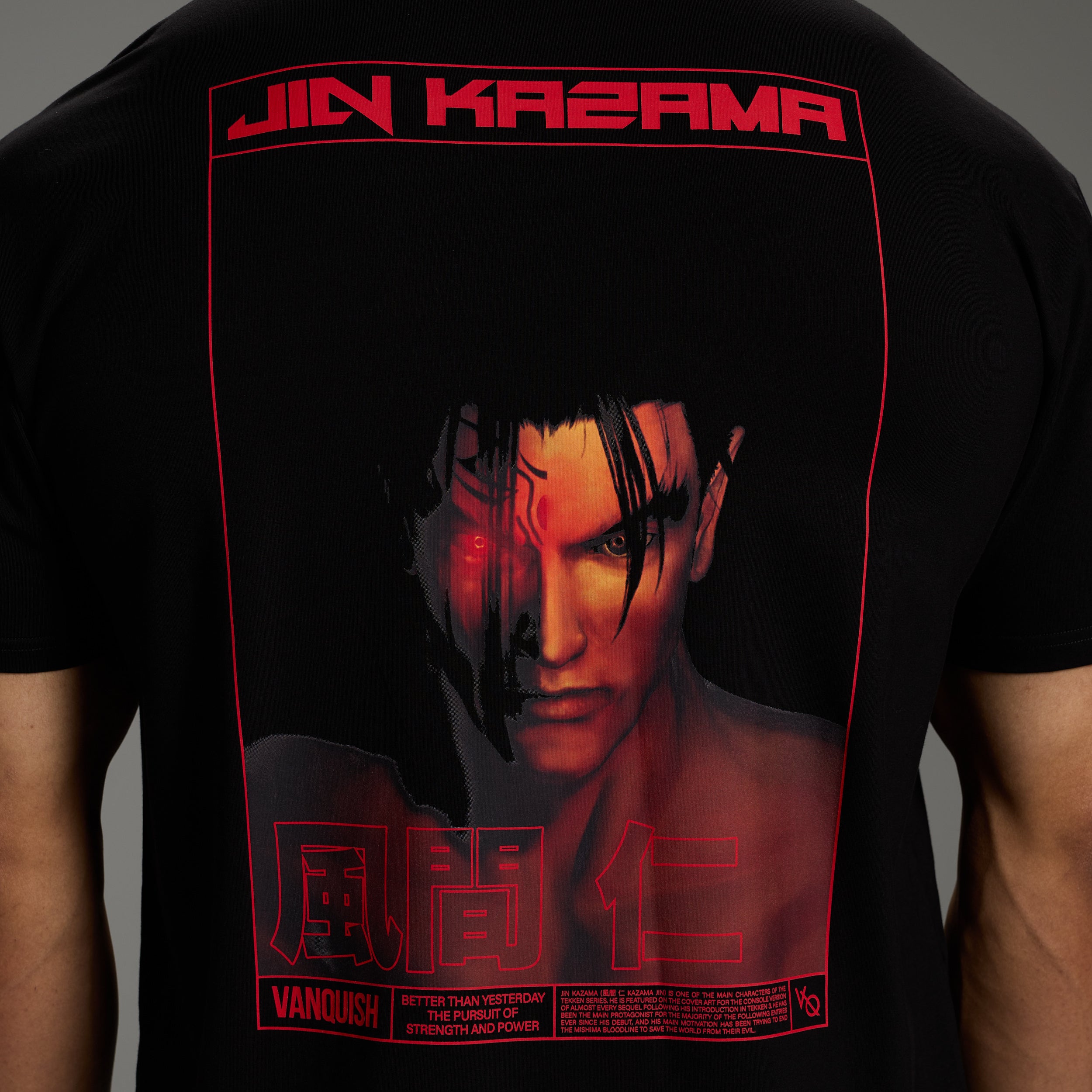 TEKKEN JIN KAZAMA BLACK OVERSIZED T SHIRT