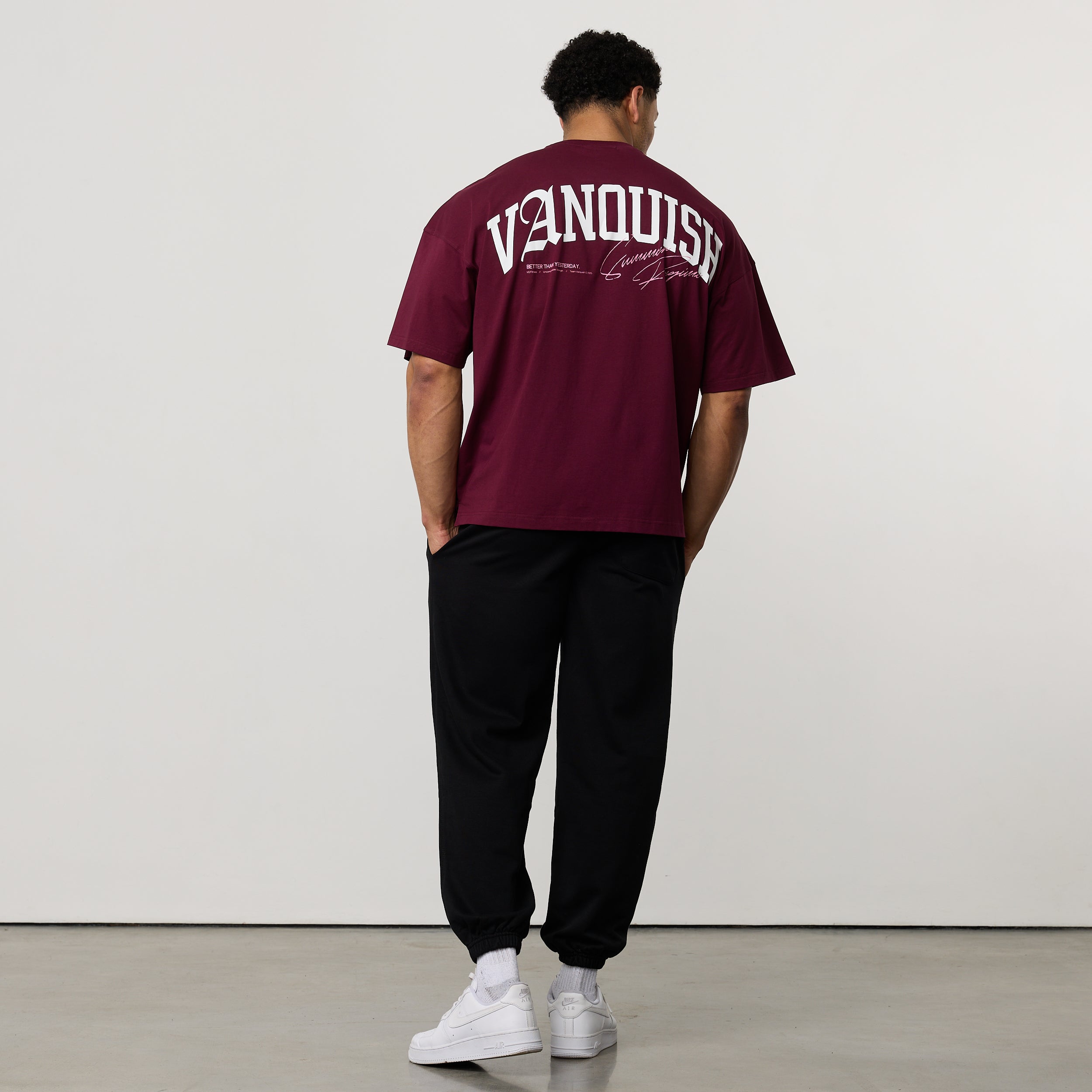 REGIME OXBLOOD OVERSIZED BOXY T SHIRT
