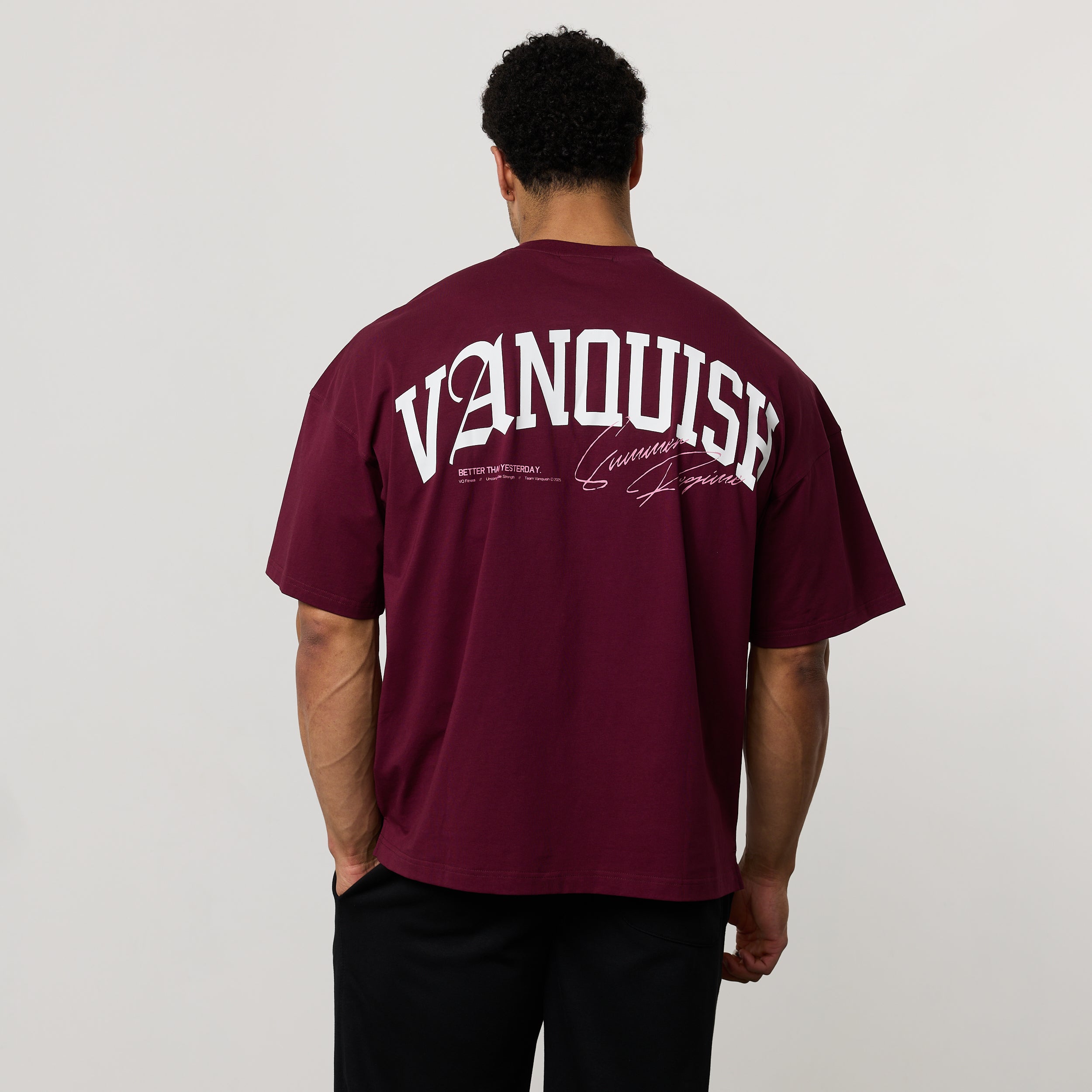 REGIME OXBLOOD OVERSIZED BOXY T SHIRT