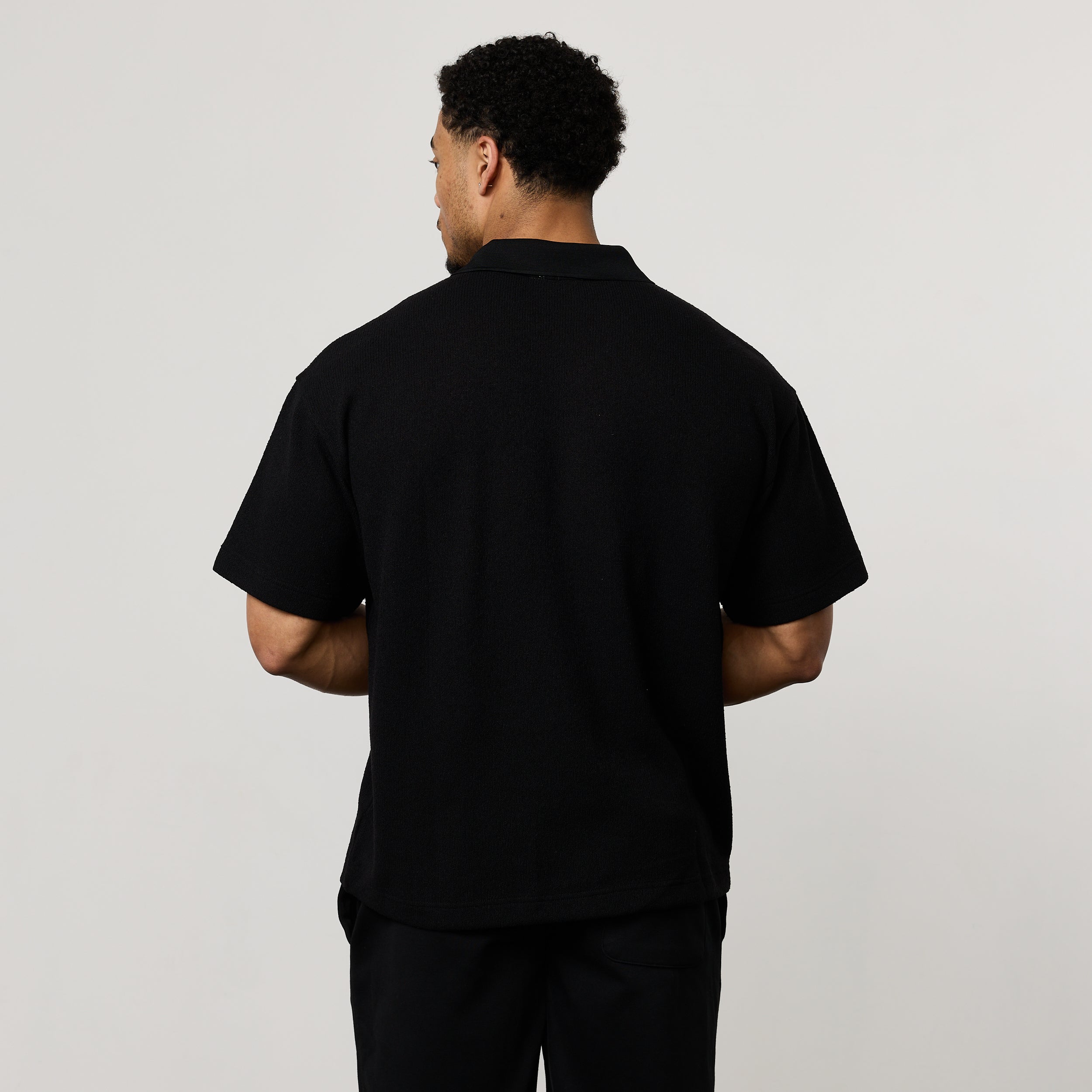 Vanquish Black Textured Soccer Jersey