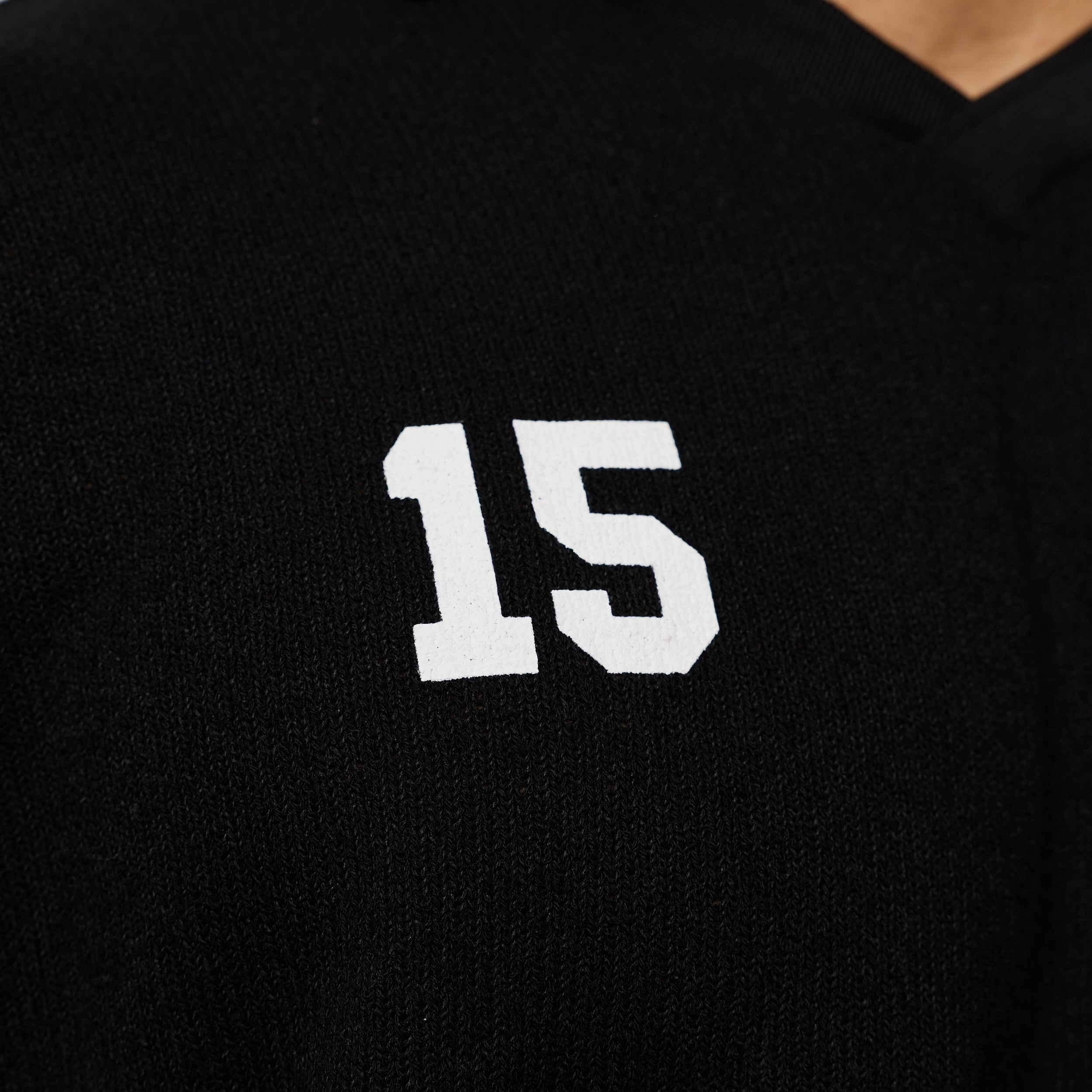 Vanquish Black Textured Soccer Jersey