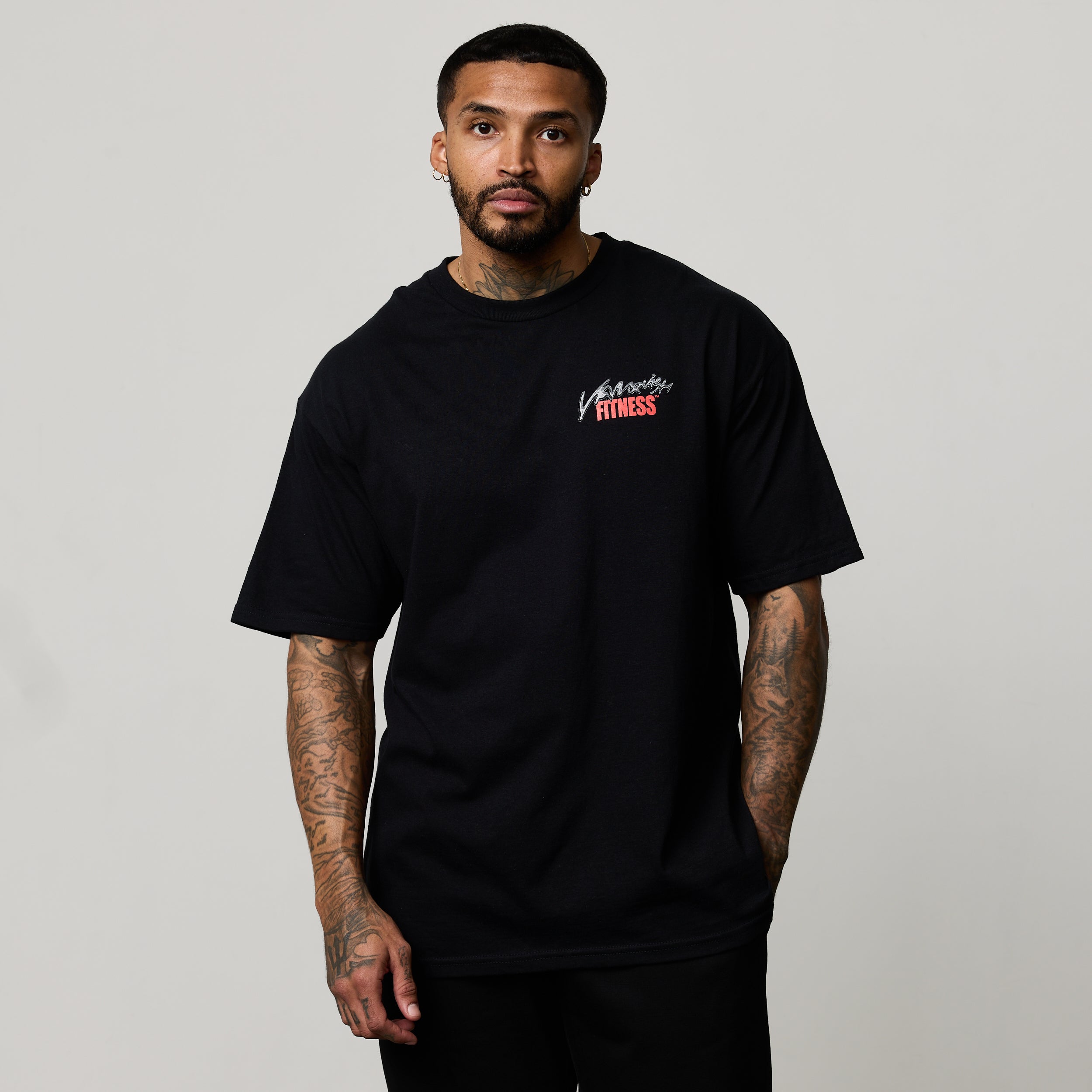 REVOLVE LIQUID METAL BLACK BOXY OVERSIZED T SHIRT