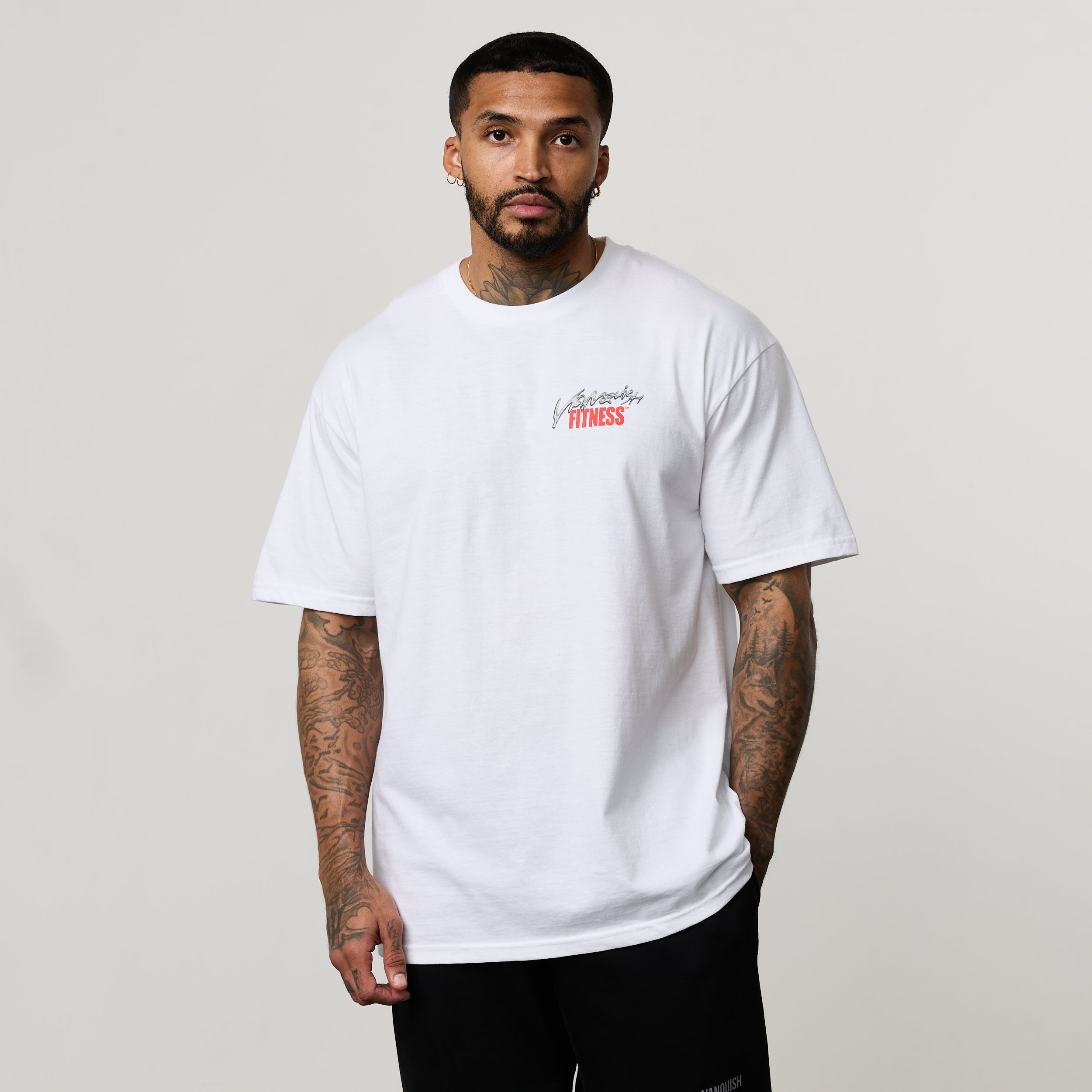 REVOLVE LIQUID METAL WHITE BOXY OVERSIZED T SHIRT