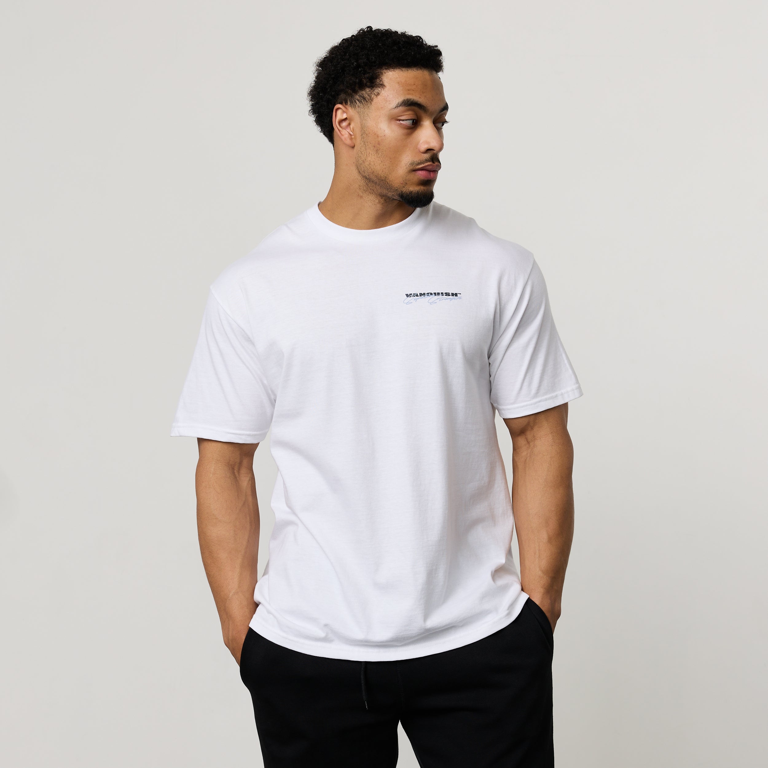 REVOLVE VORTEX WHITE BOXY OVERSIZED T SHIRT